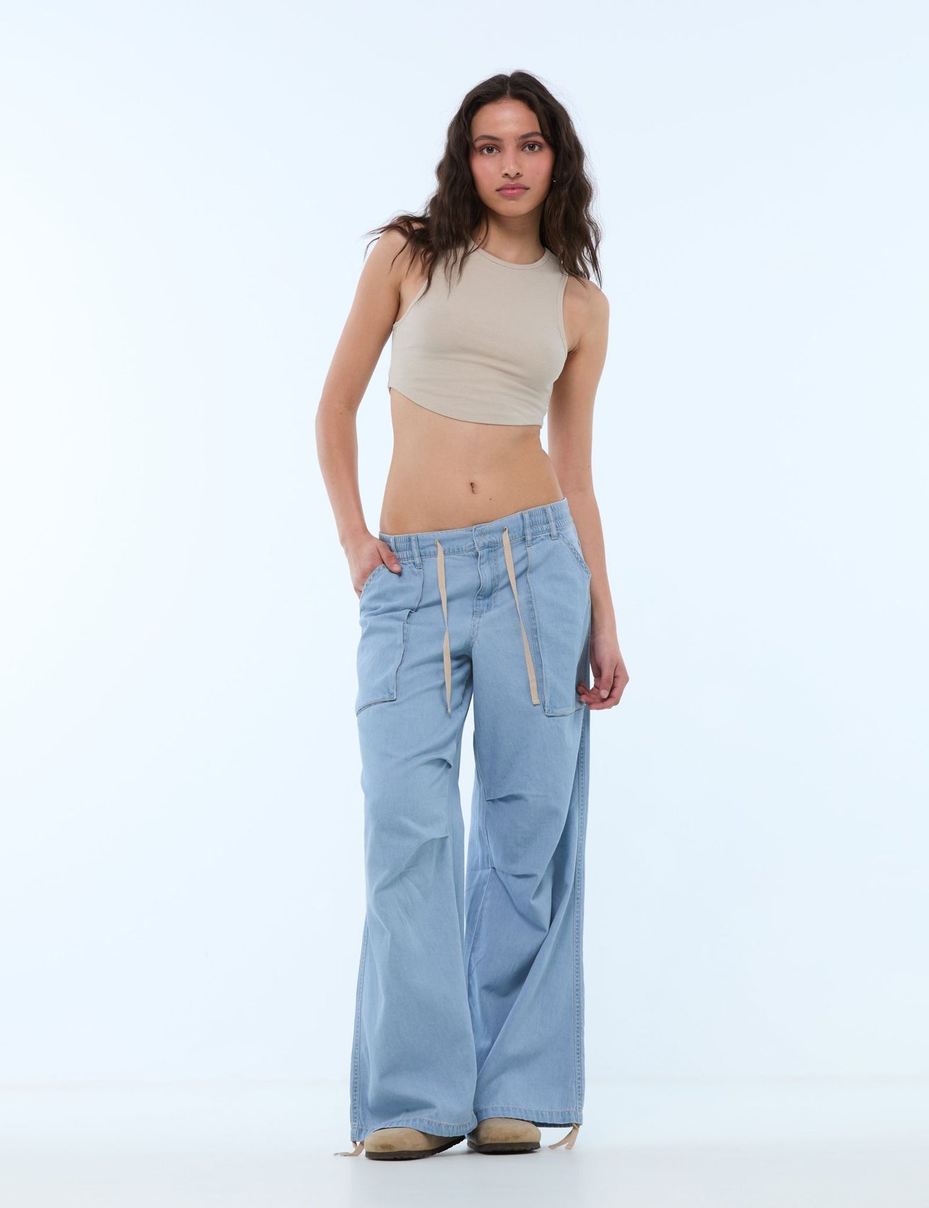 Jogger taille basse bleu ciel - Image 1