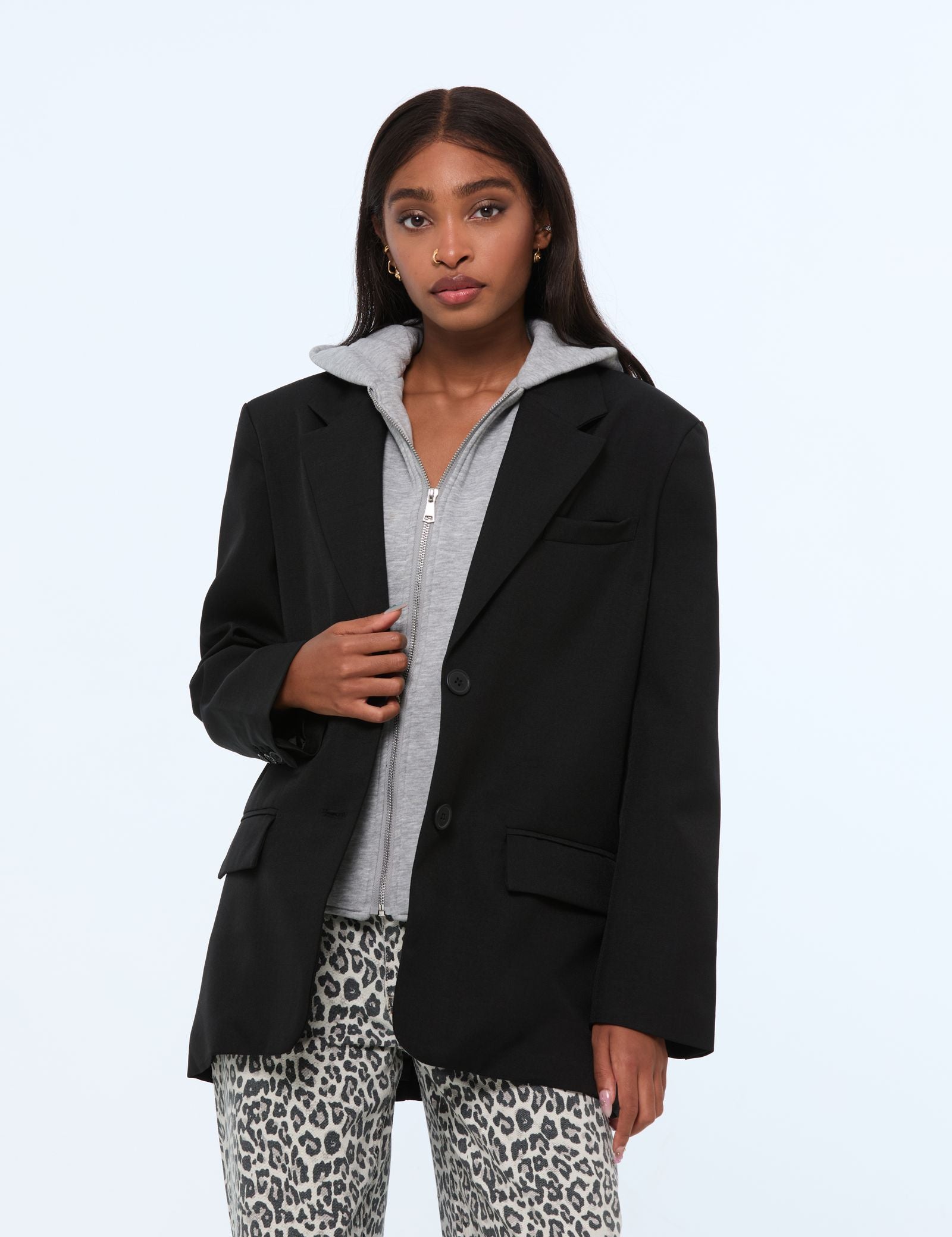 Veste blazer avec tolet intégré noire