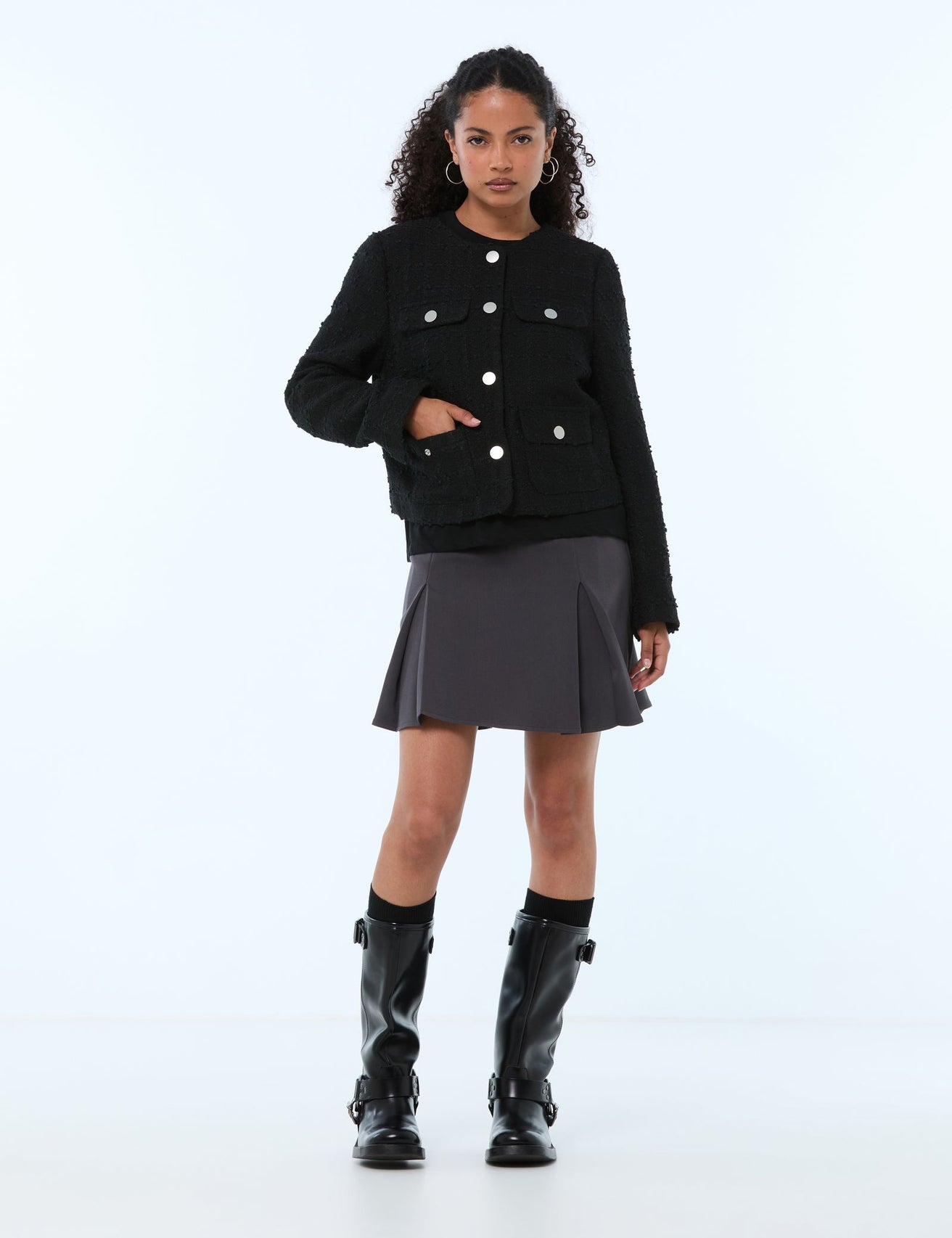 Veste en tweed noire - Image 3