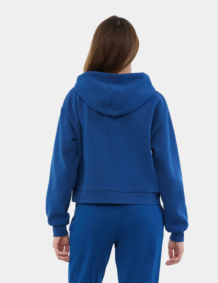 Sweatshirt court oversize bleu électrique