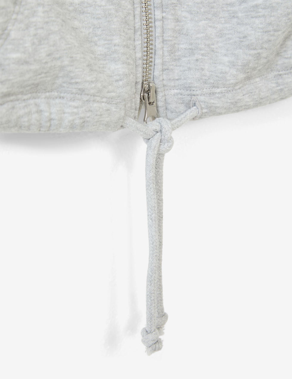 Sweat zippée sans manches gris chiné