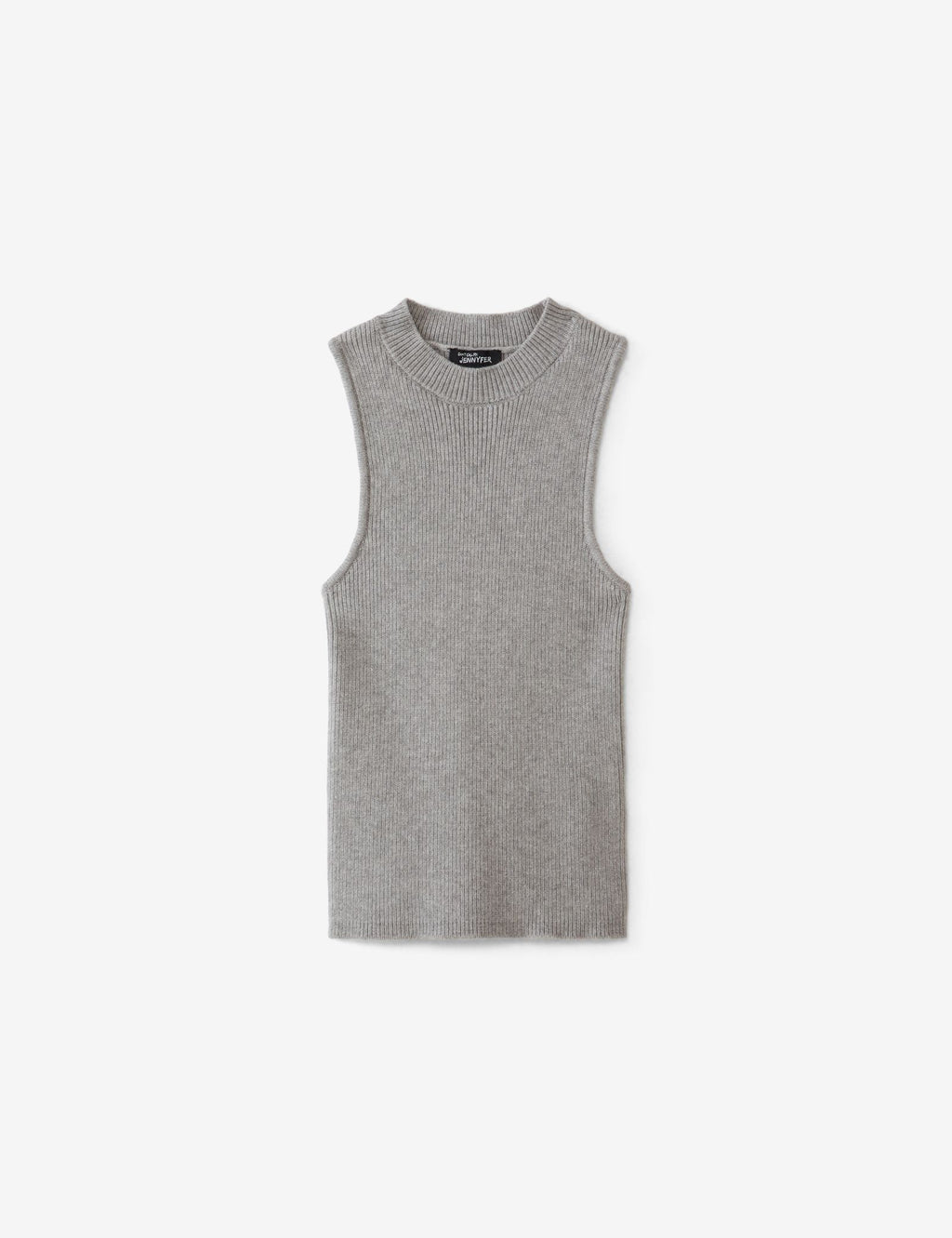 Top en maille gris chine