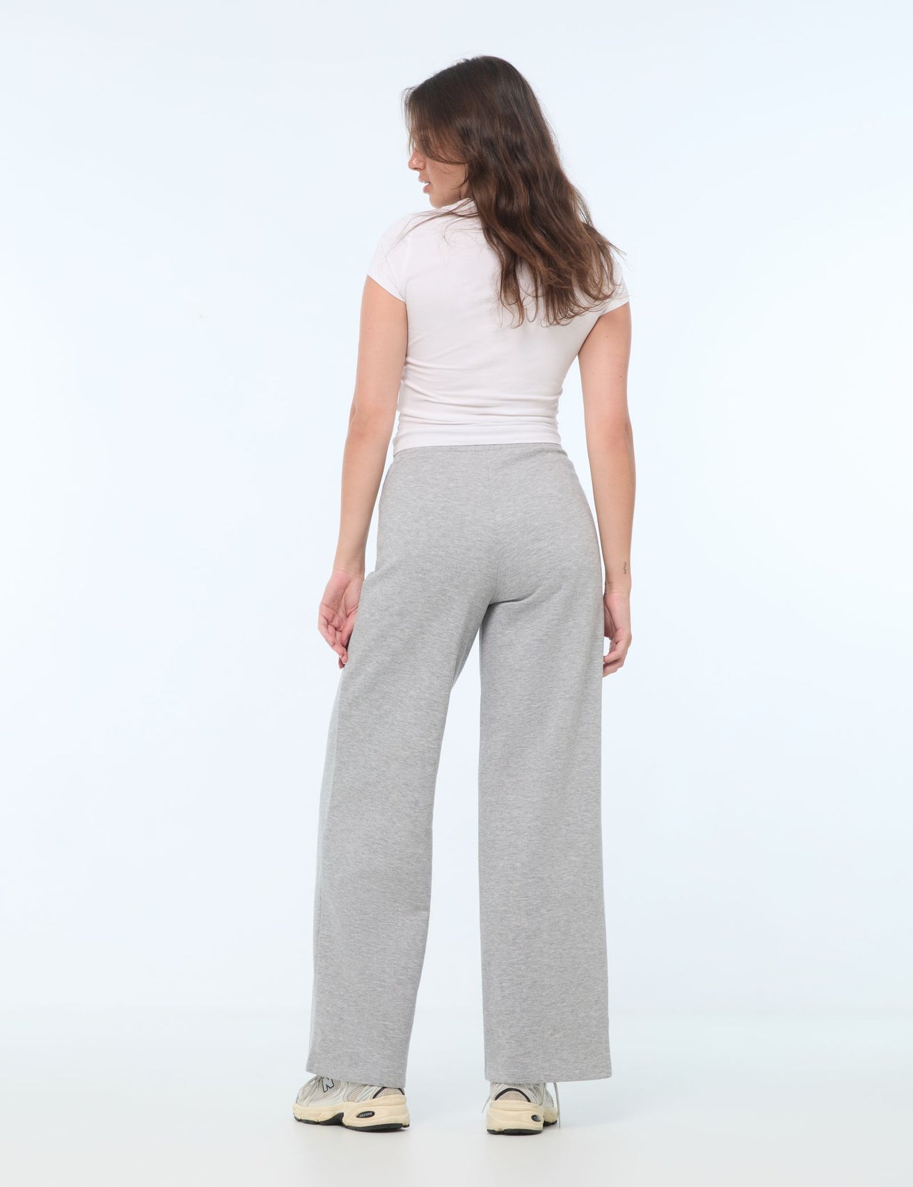 Jogging flare gris chiné - Image 3