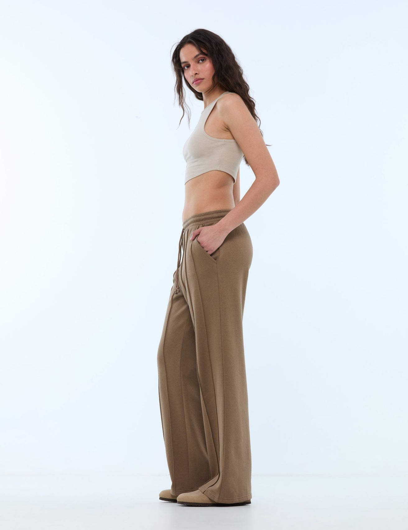 Jogging flare marron clair - Image 3