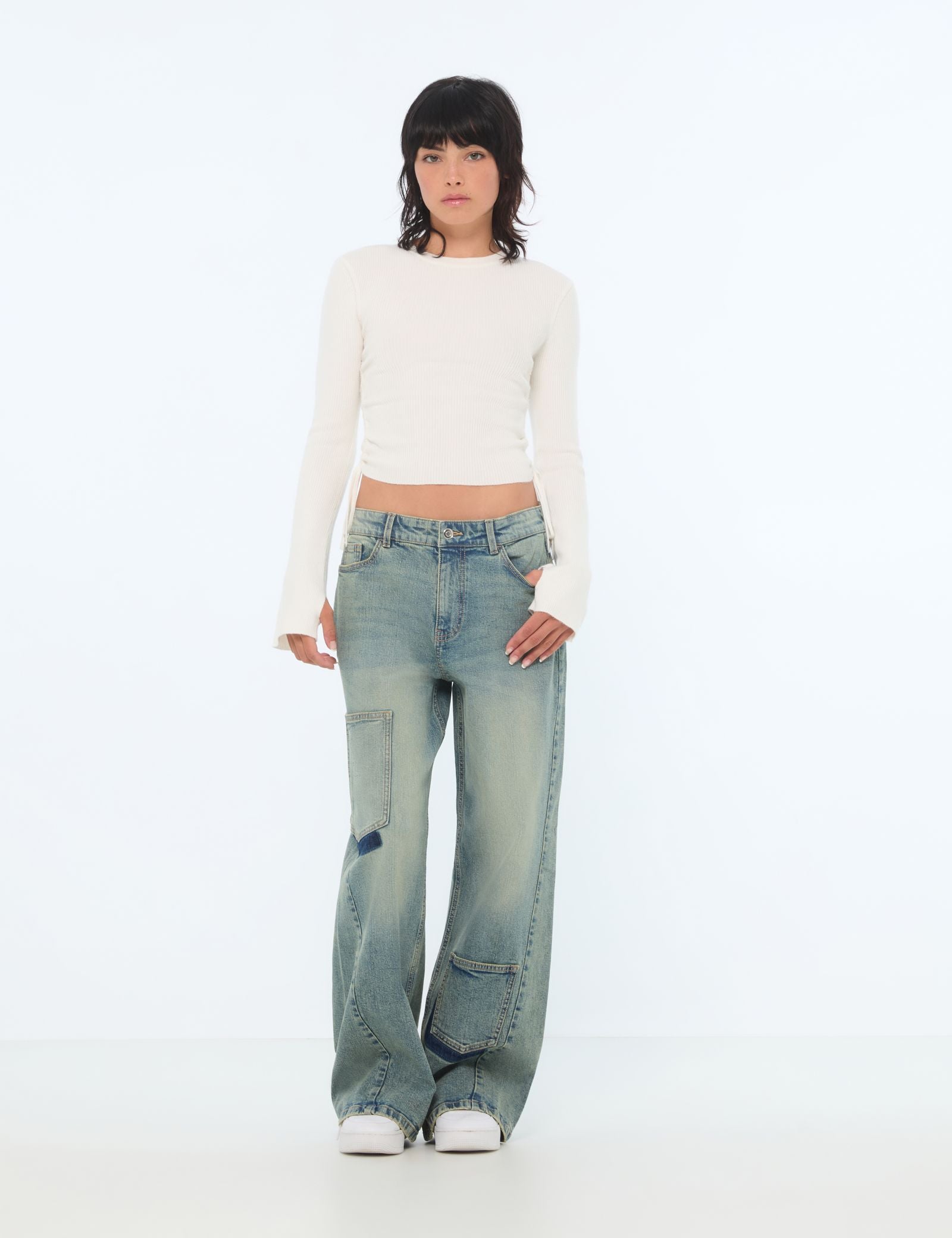 Jean baggy taille basse bleu jean