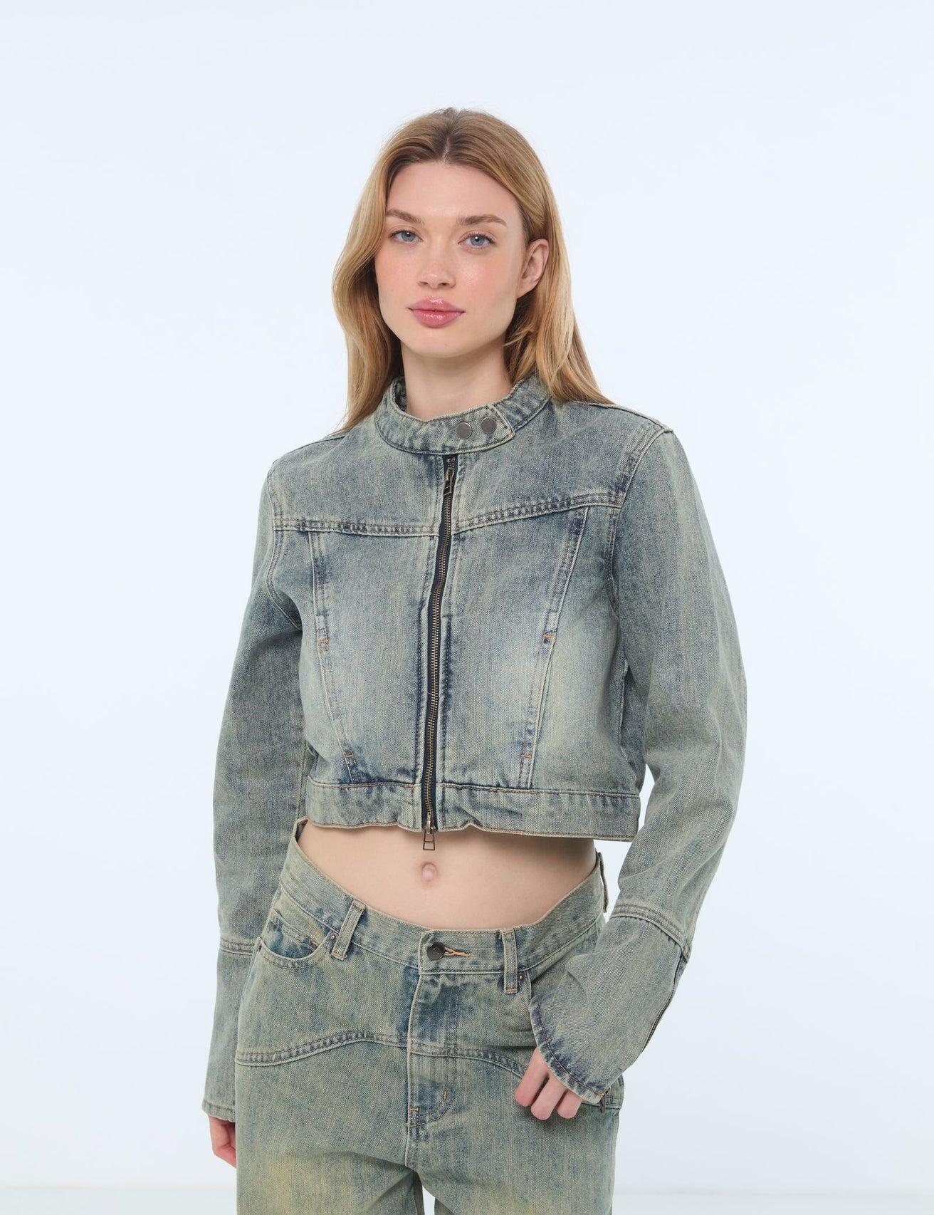 Veste en jean bleue jean - Image 1