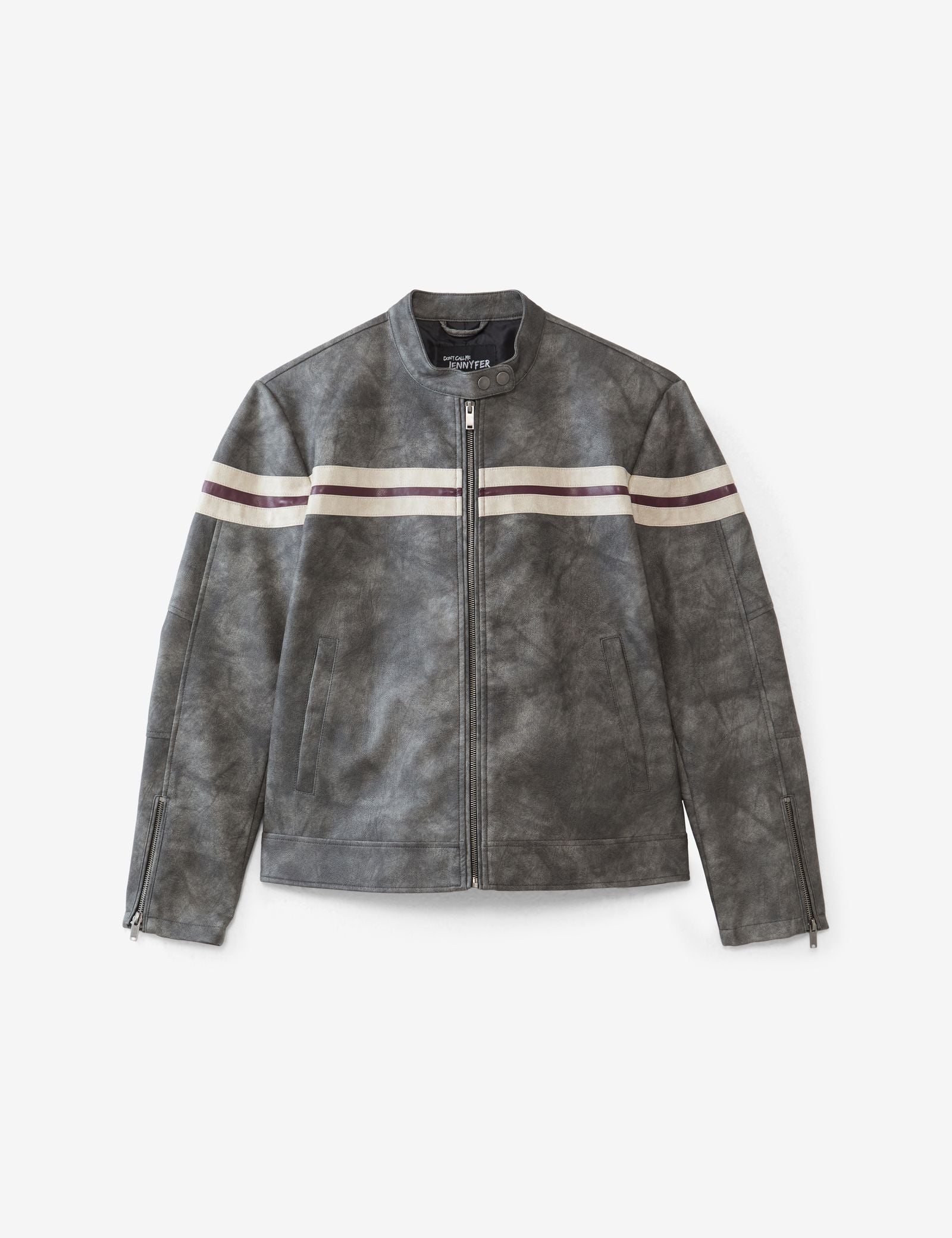 Blouson biker oversize gris Jennyfer