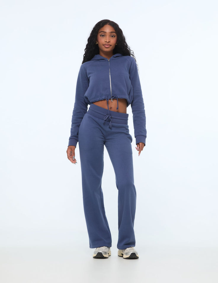 Jogging flare bleu ardoise