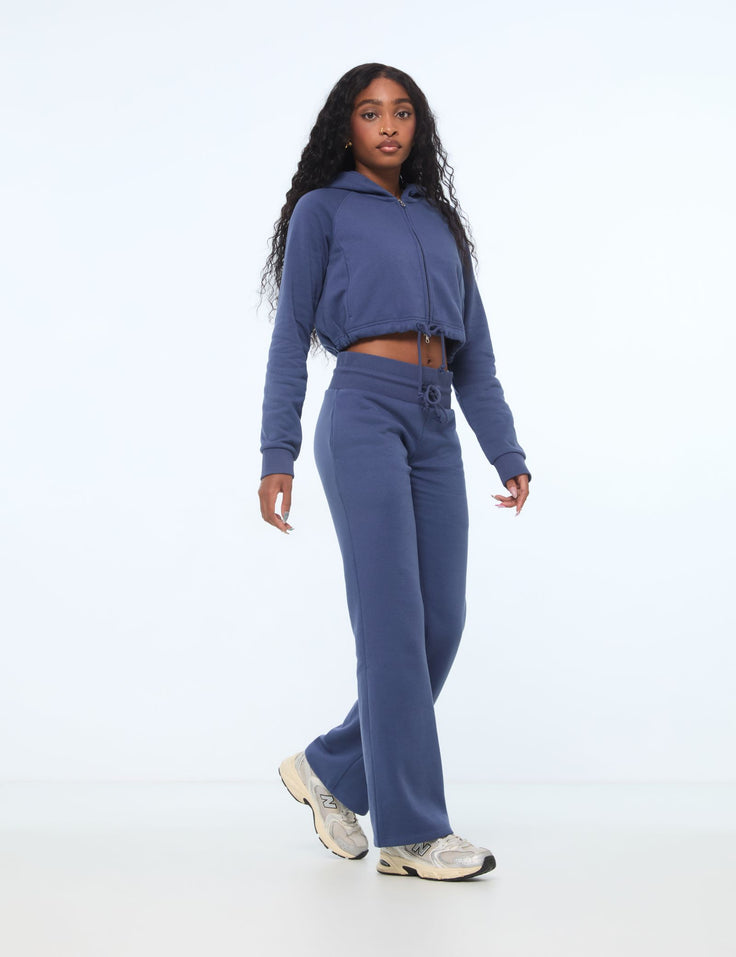 Jogging flare bleu ardoise