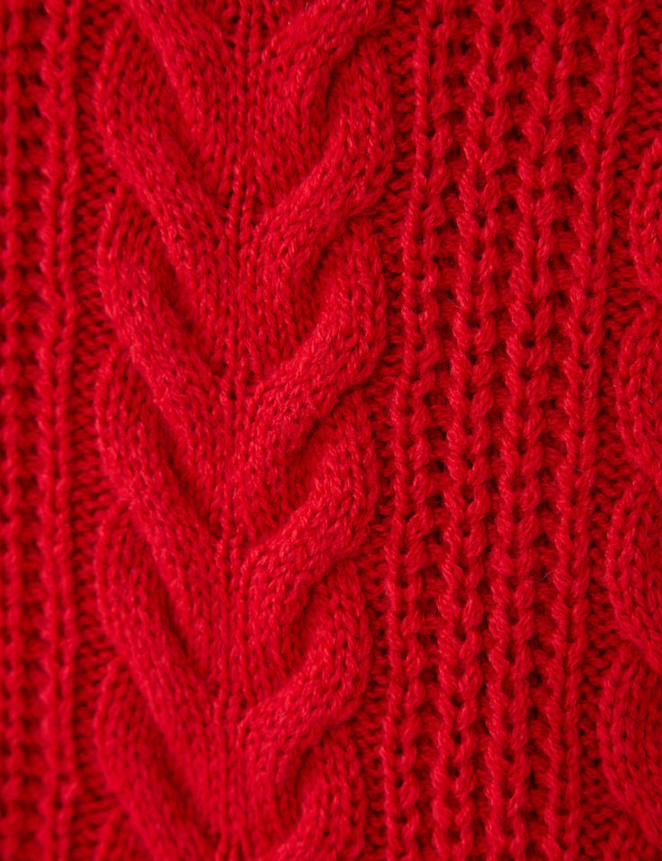 Cardigan sans manches rouge vif