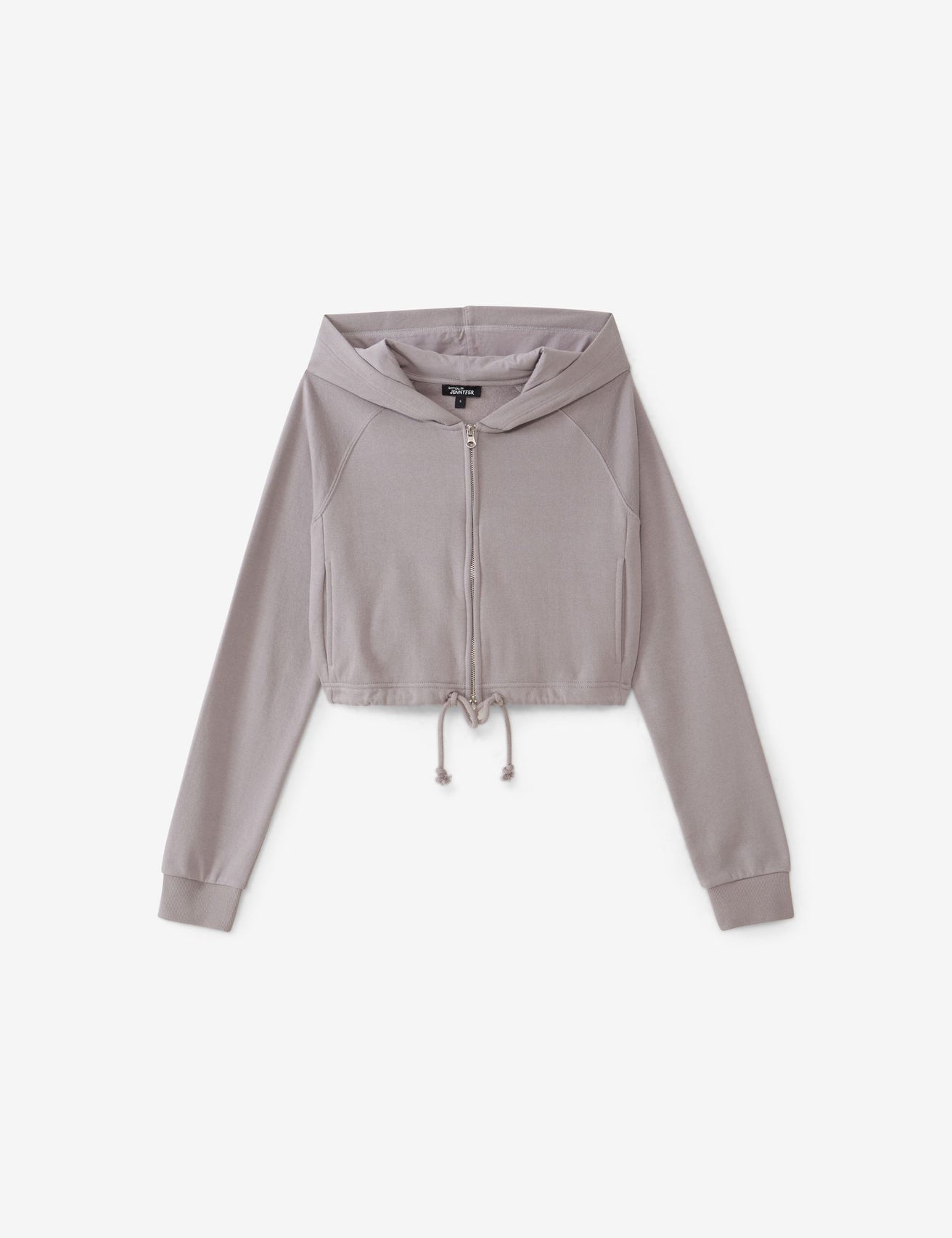 Sweatshirt court zippé gris moyen - Image 1