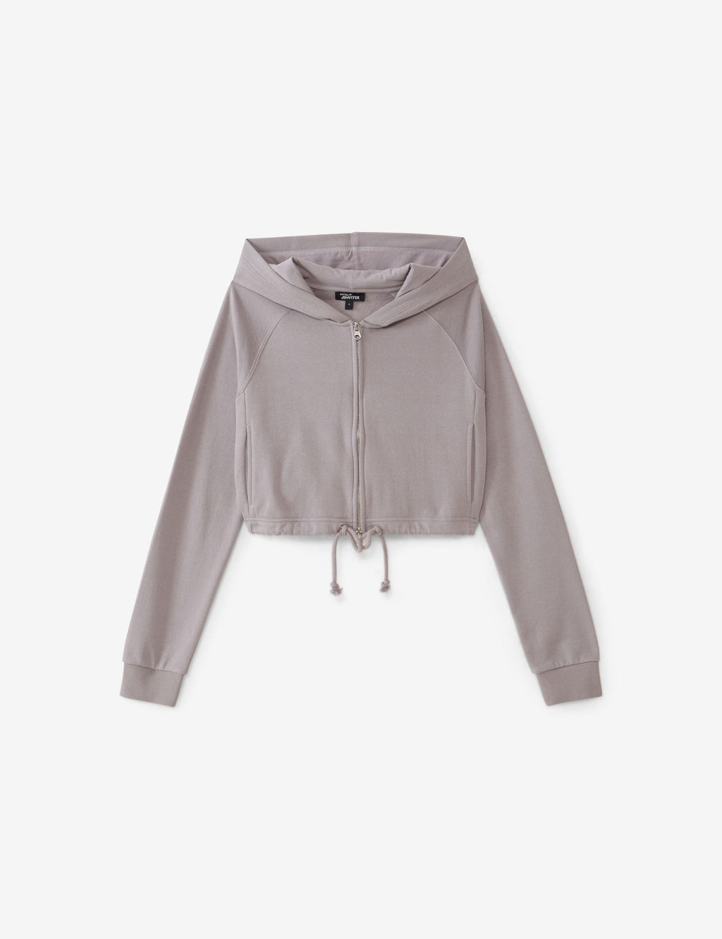 Sweatshirt court zippé gris moyen