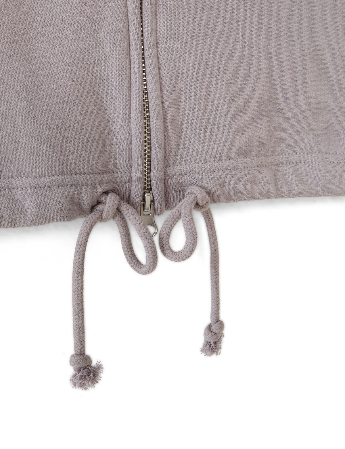 Sweatshirt court zippé gris moyen