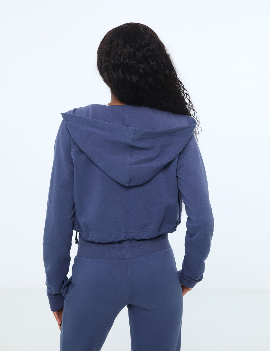 Sweatshirt zippé bleu ardoise