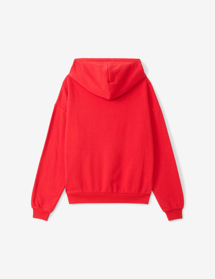 Sweat zippé rouge