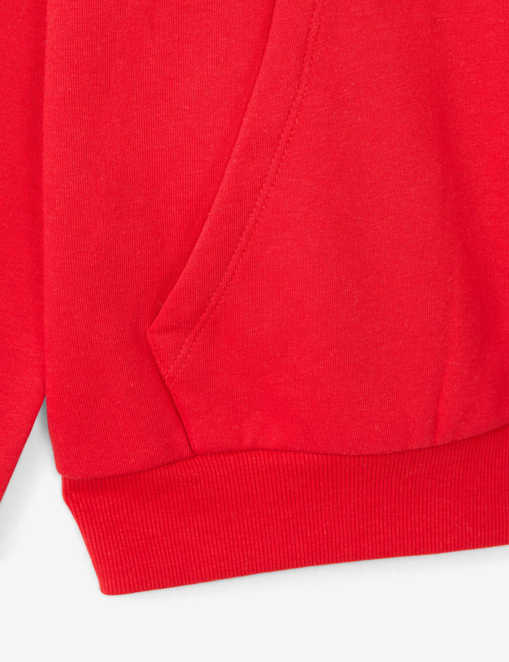 Sweat zippé rouge