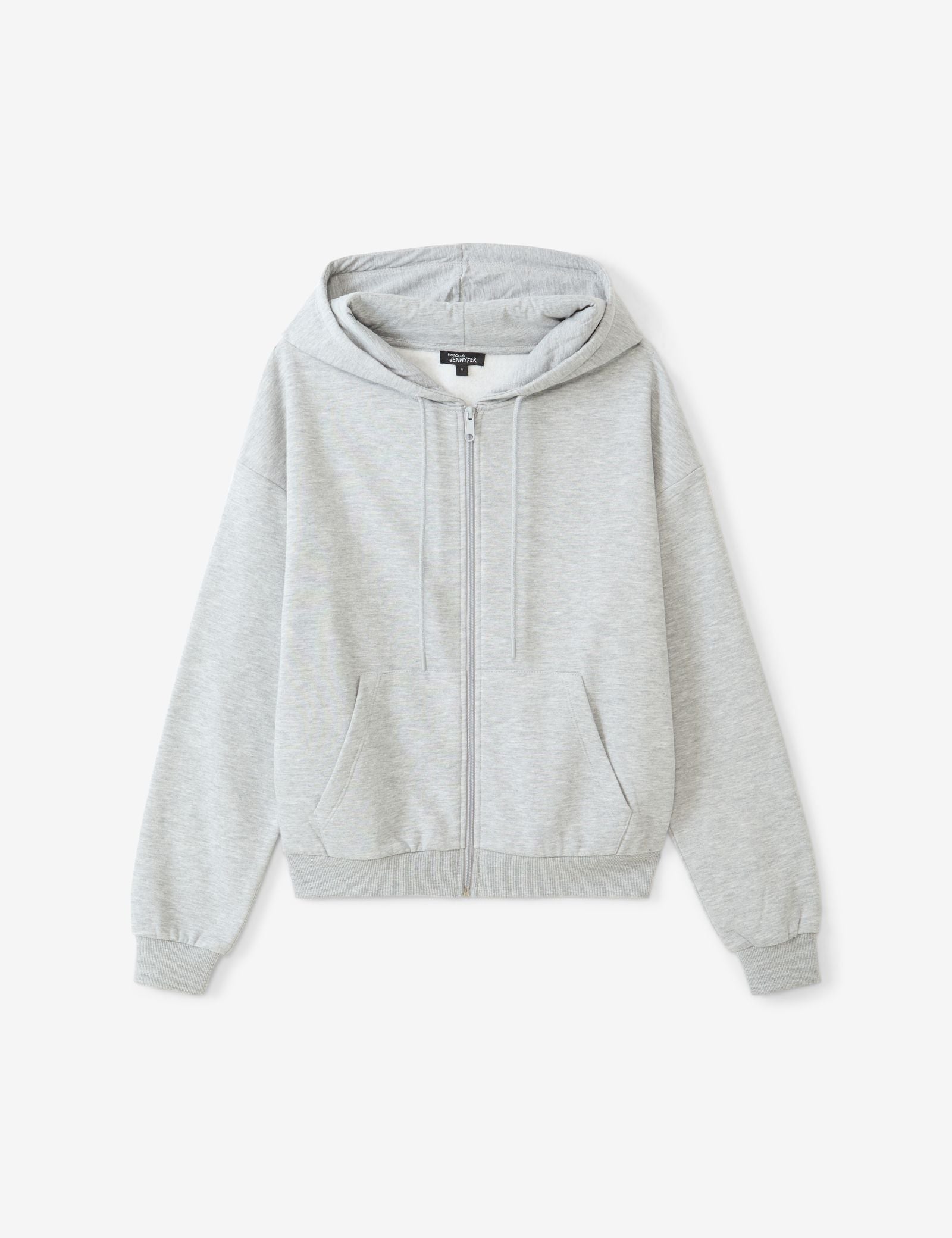 Sweat zippé gris chiné