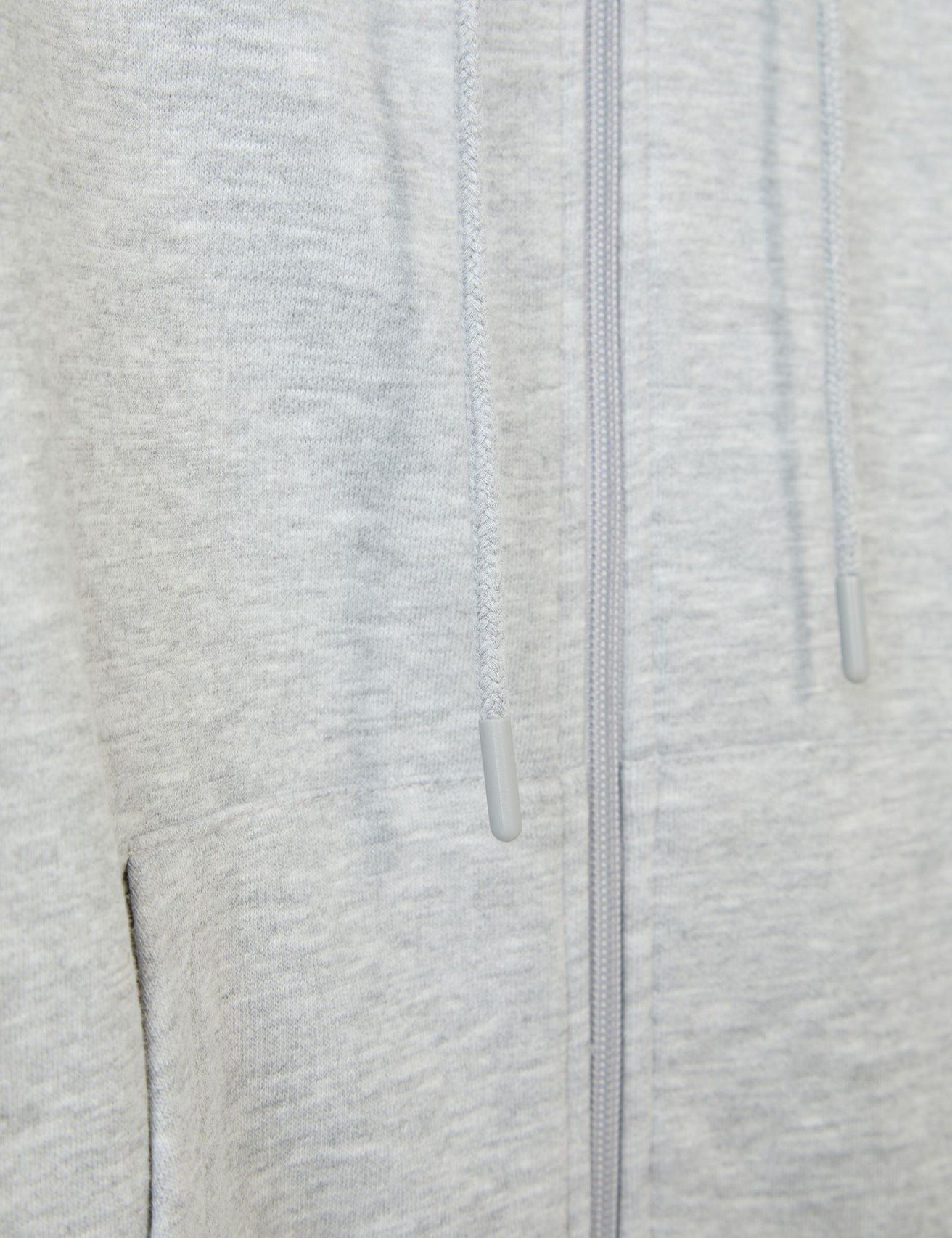 Sweat zippé gris chiné - Image 3