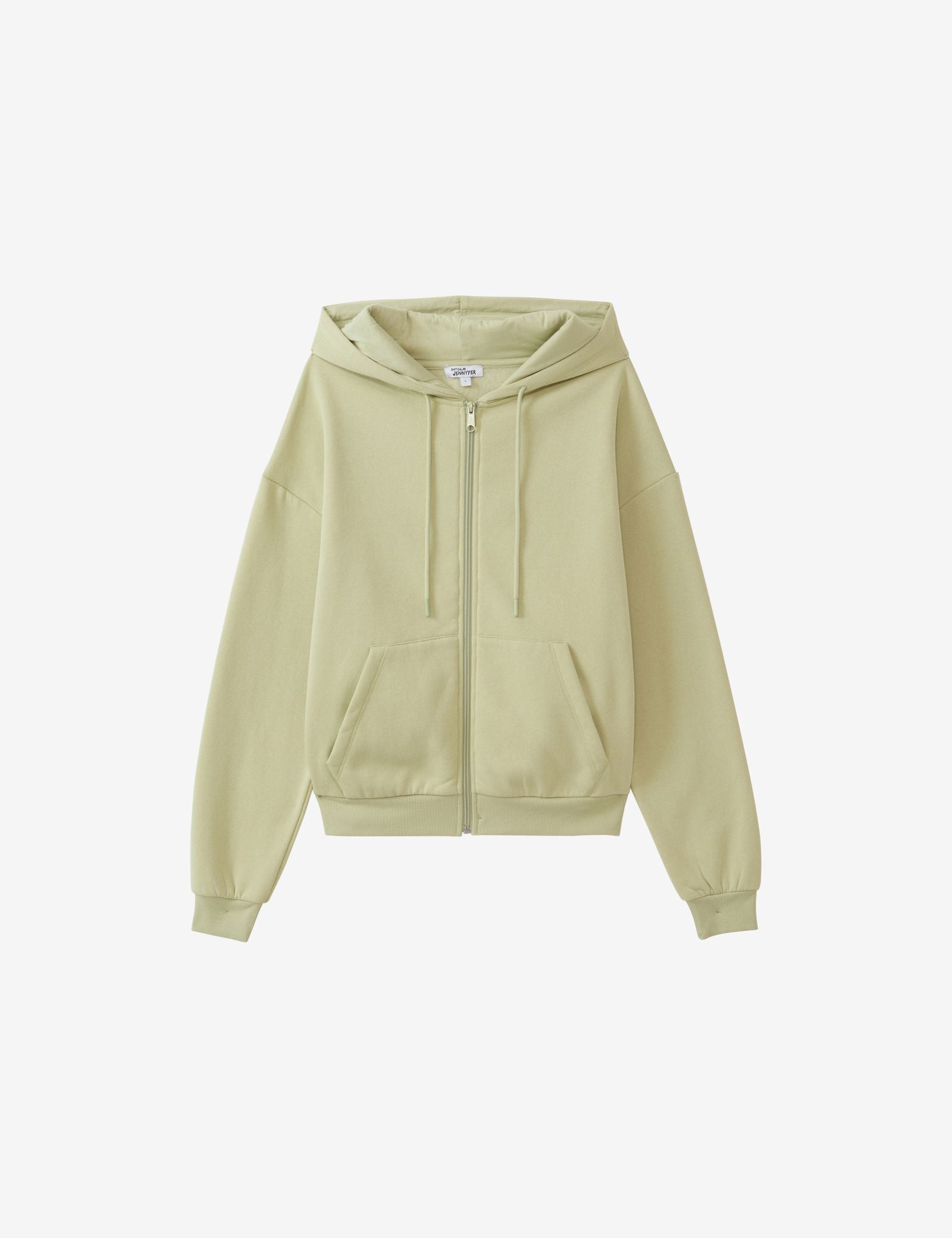 Sweat à capuche zippé vert