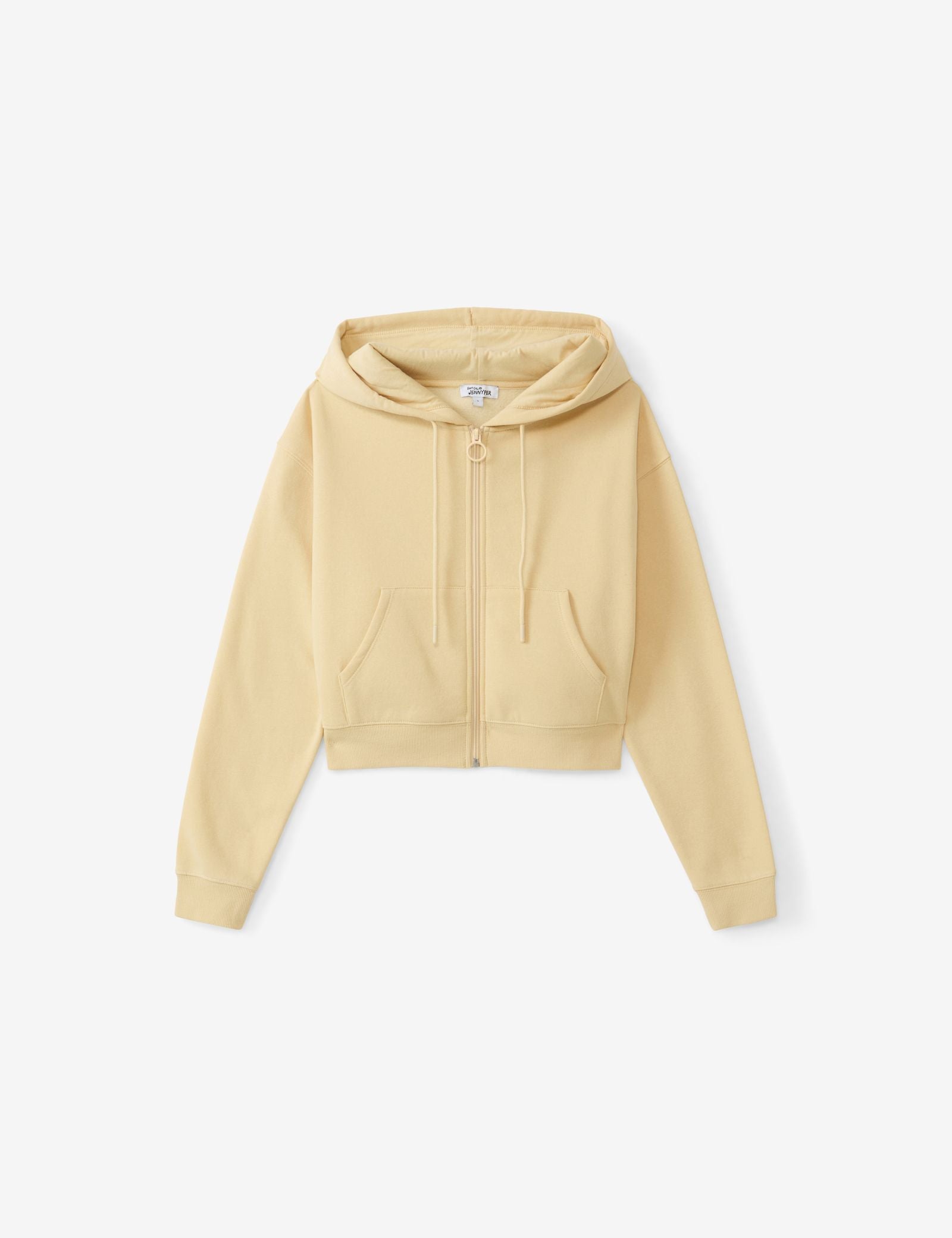 Sweat oversize zippé beige moyen