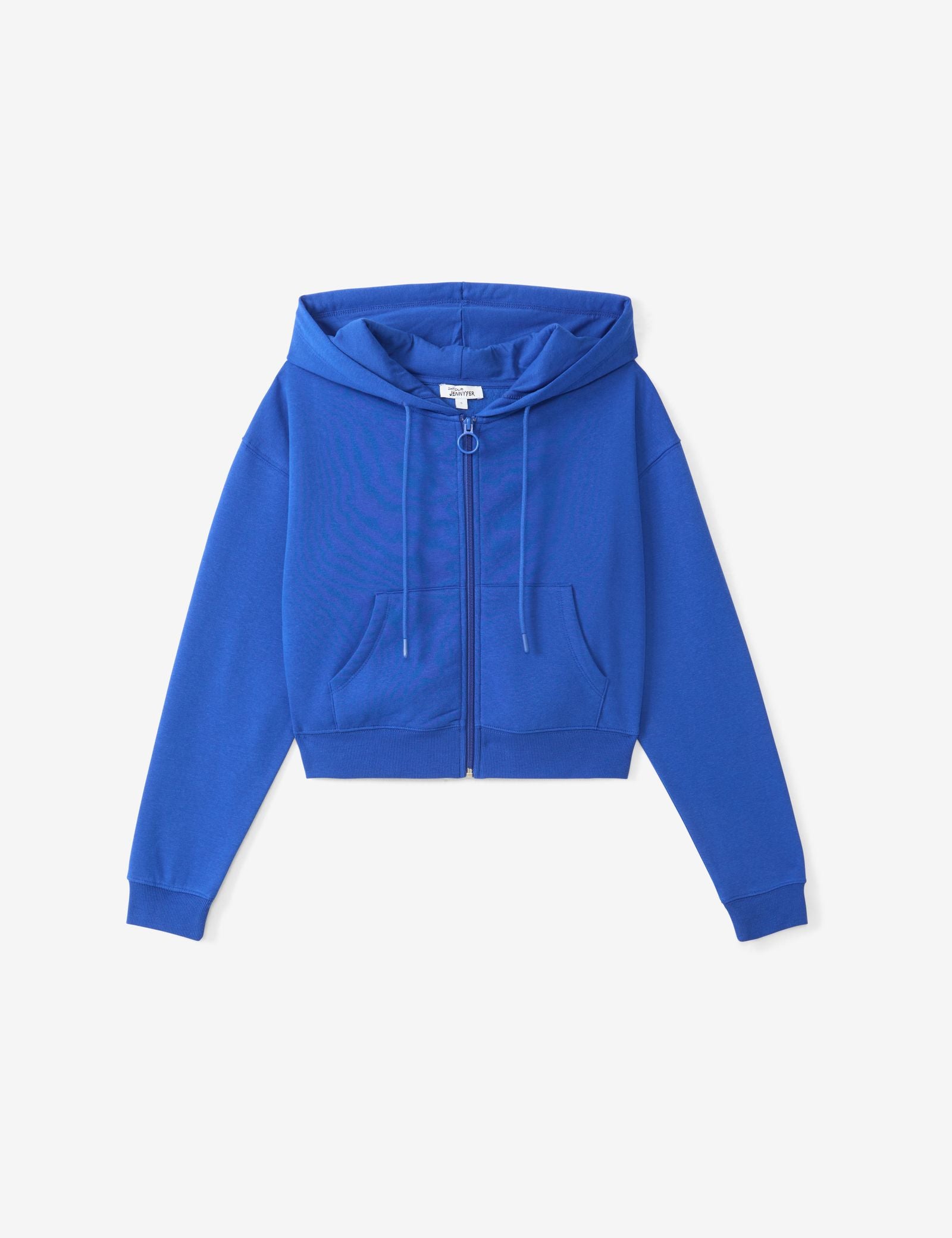 Sweat oversize zippé bleu indigo