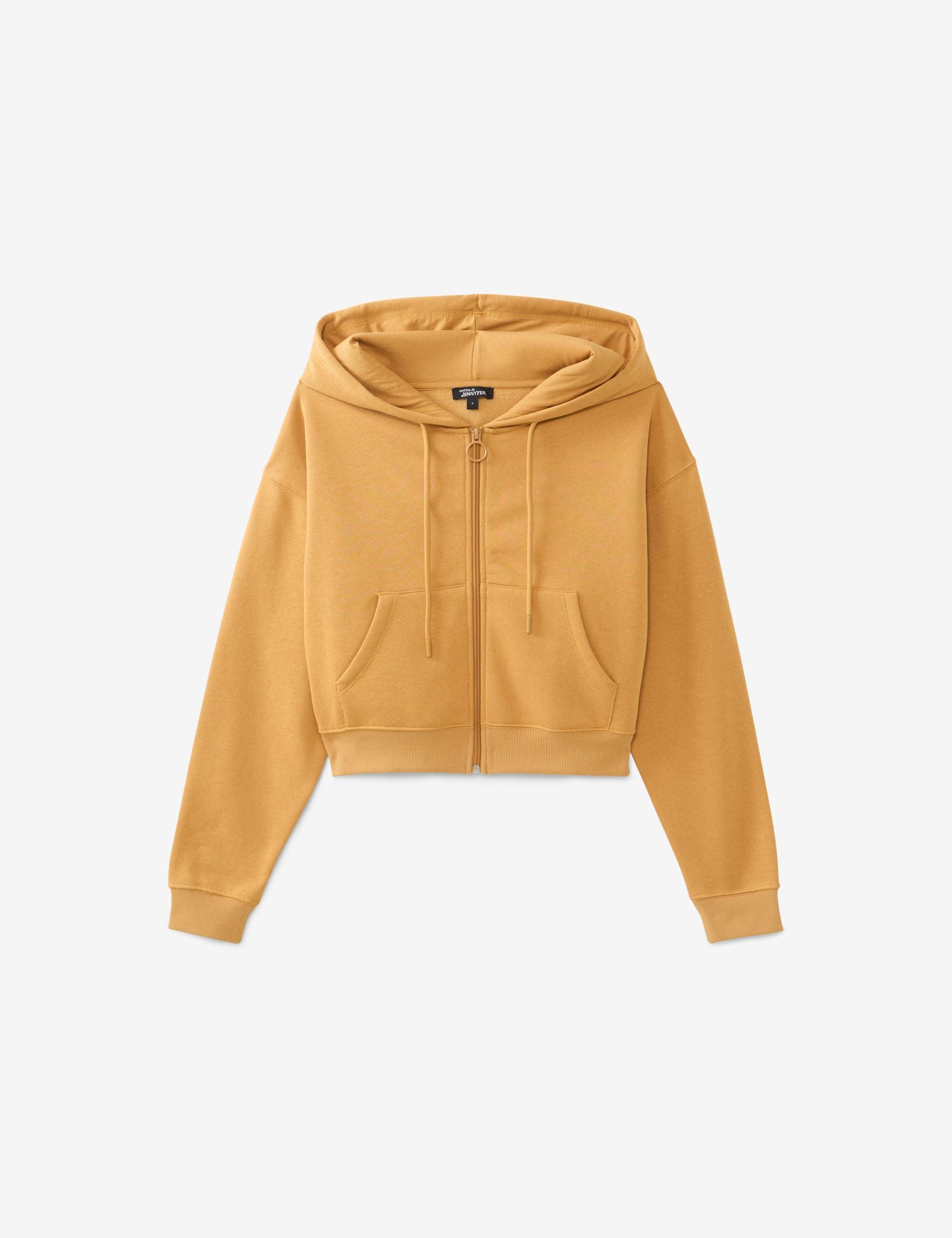 Sweat oversize zippé jaune foncé