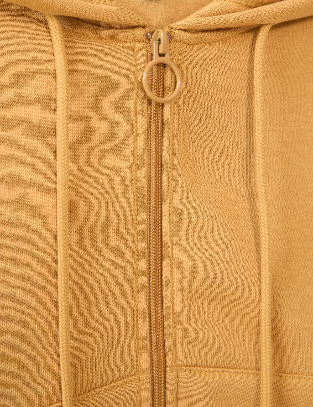 Sweat oversize zippé jaune foncé - Image 3