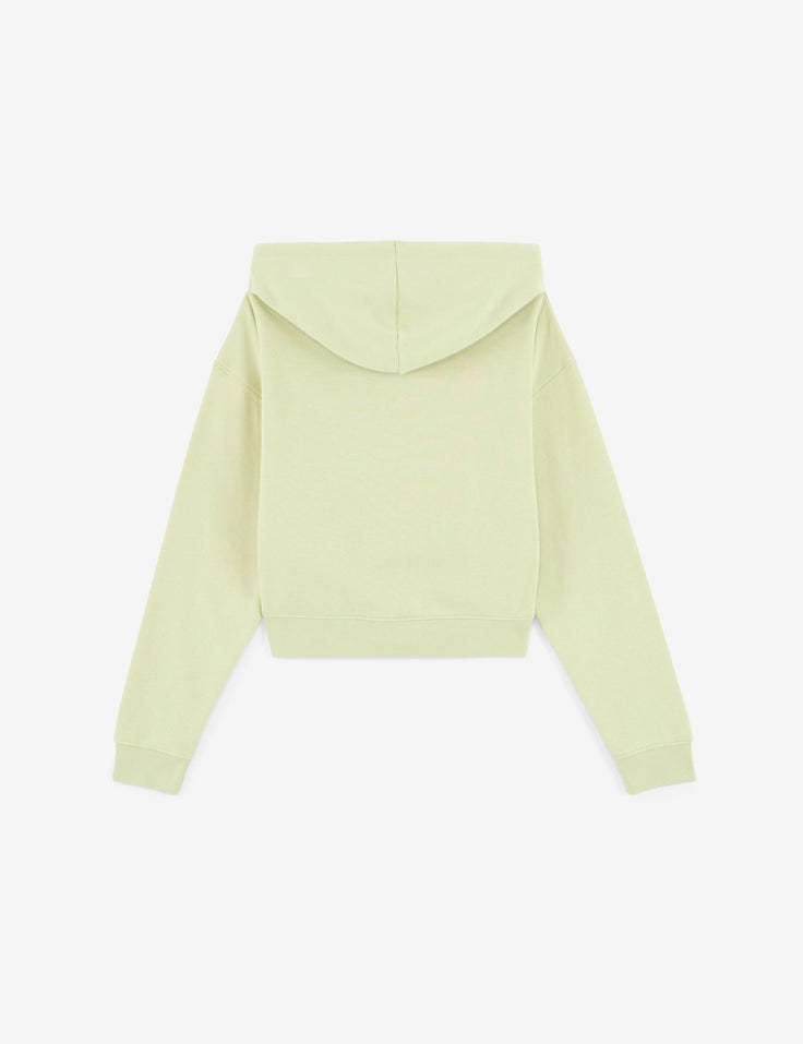 Sweat oversize zippé vert