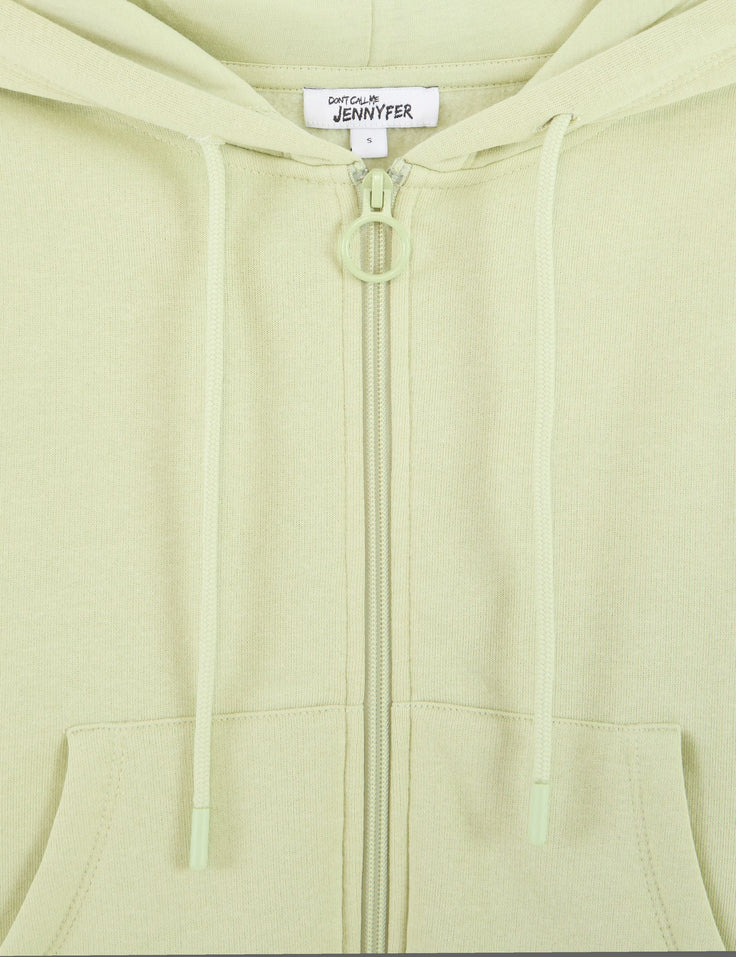 Sweat oversize zippé vert