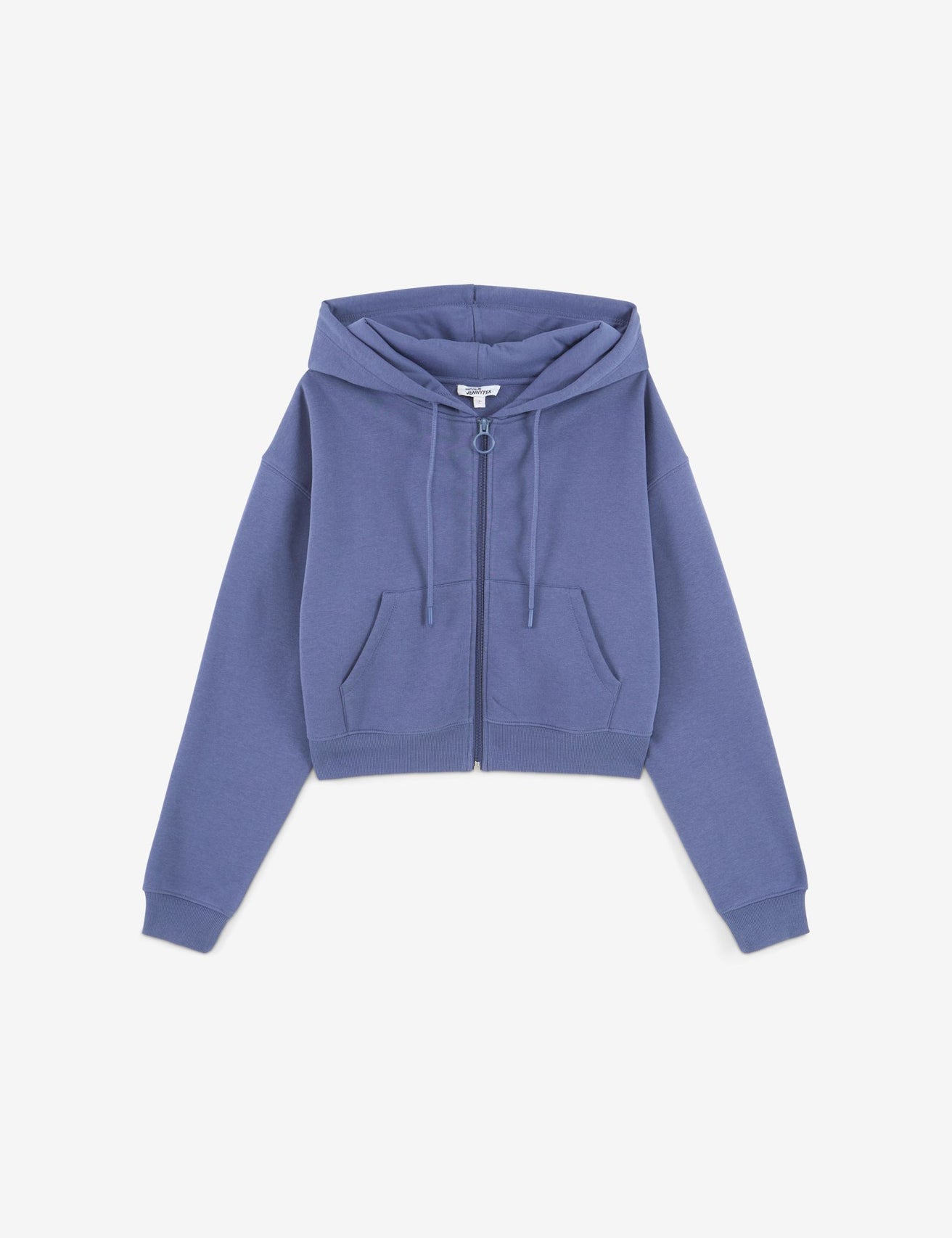 Sweat oversize zippé bleu ardoise - Image 1