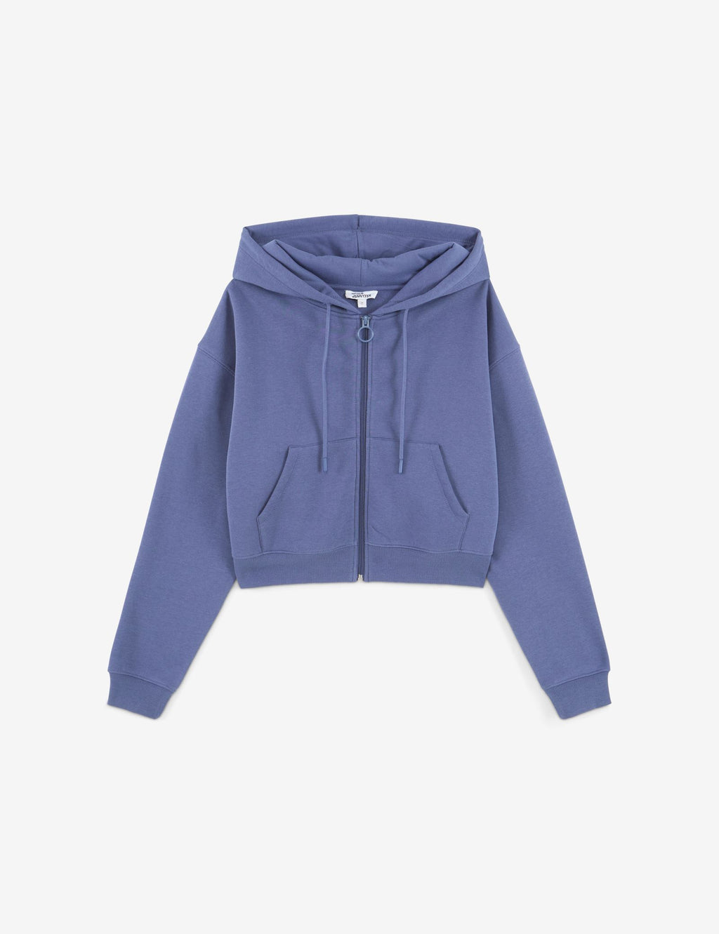 Sweat oversize zippé bleu ardoise