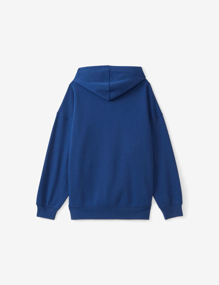 Sweat à capuche oversize bleu électrique