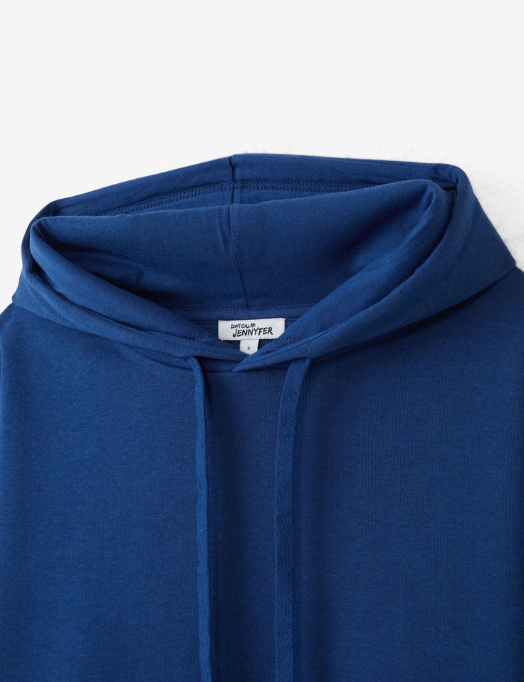 Sweat à capuche oversize bleu électrique