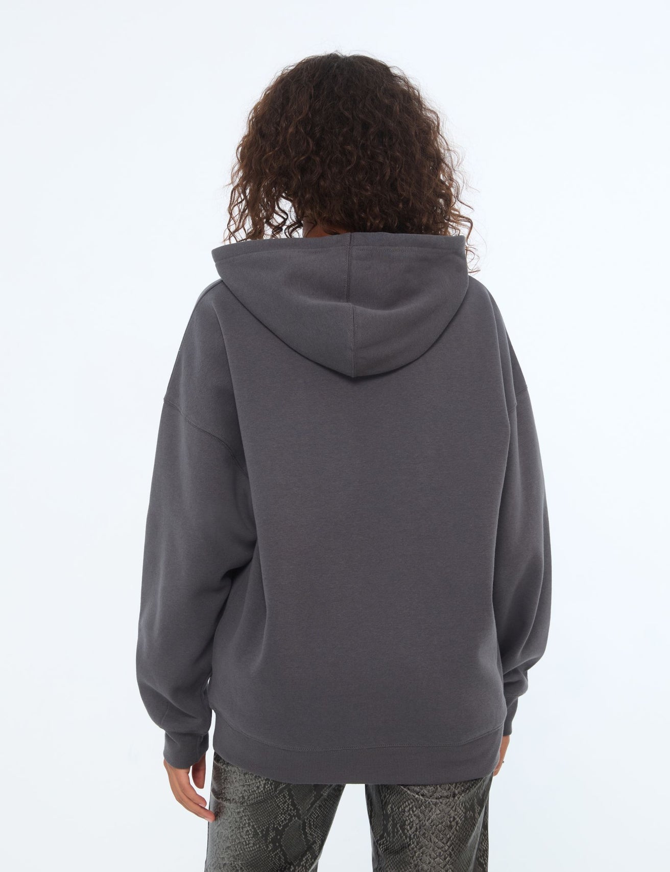 Sweat à capuche oversize gris foncé - Image 2