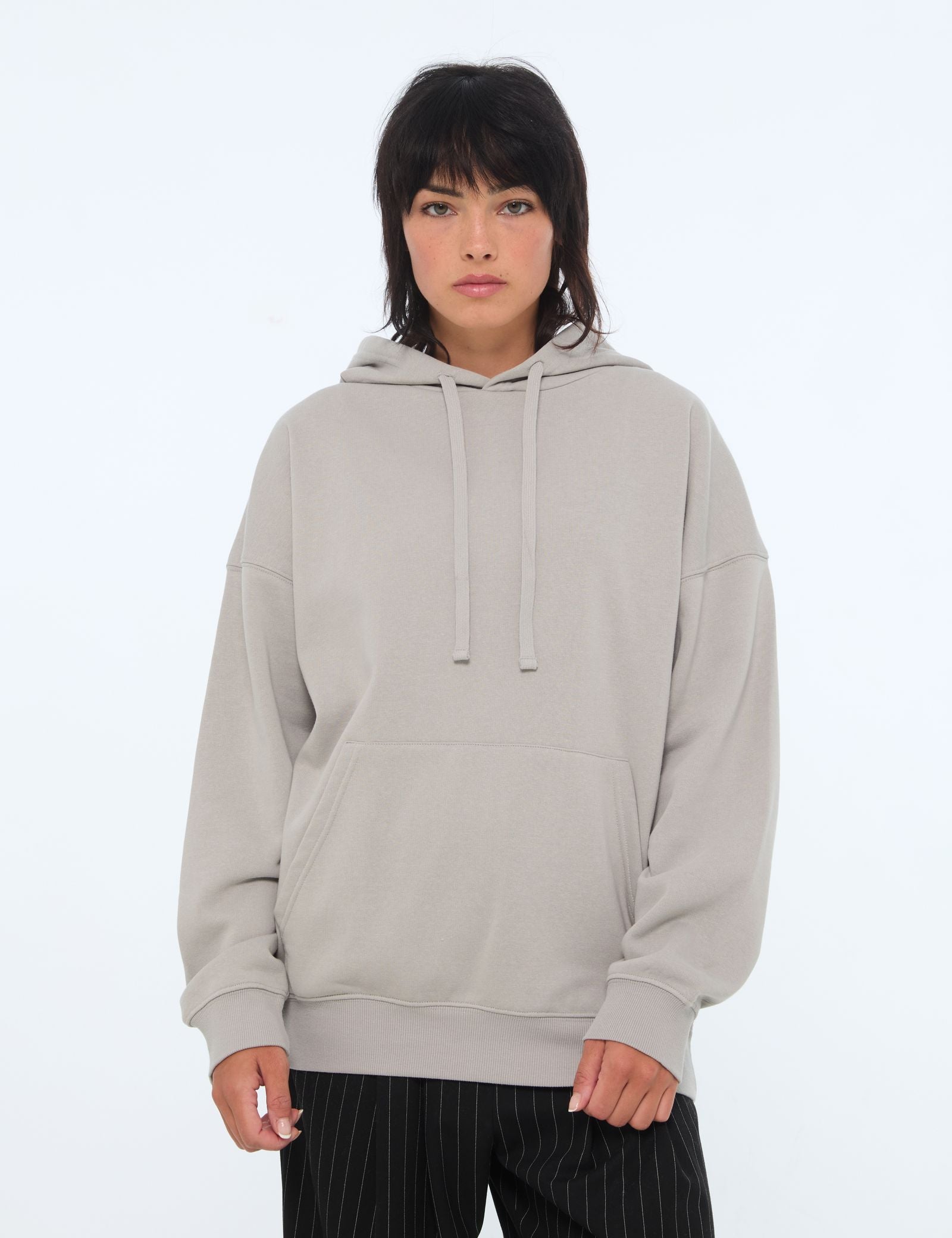 Sweatshirt oversize gris clair