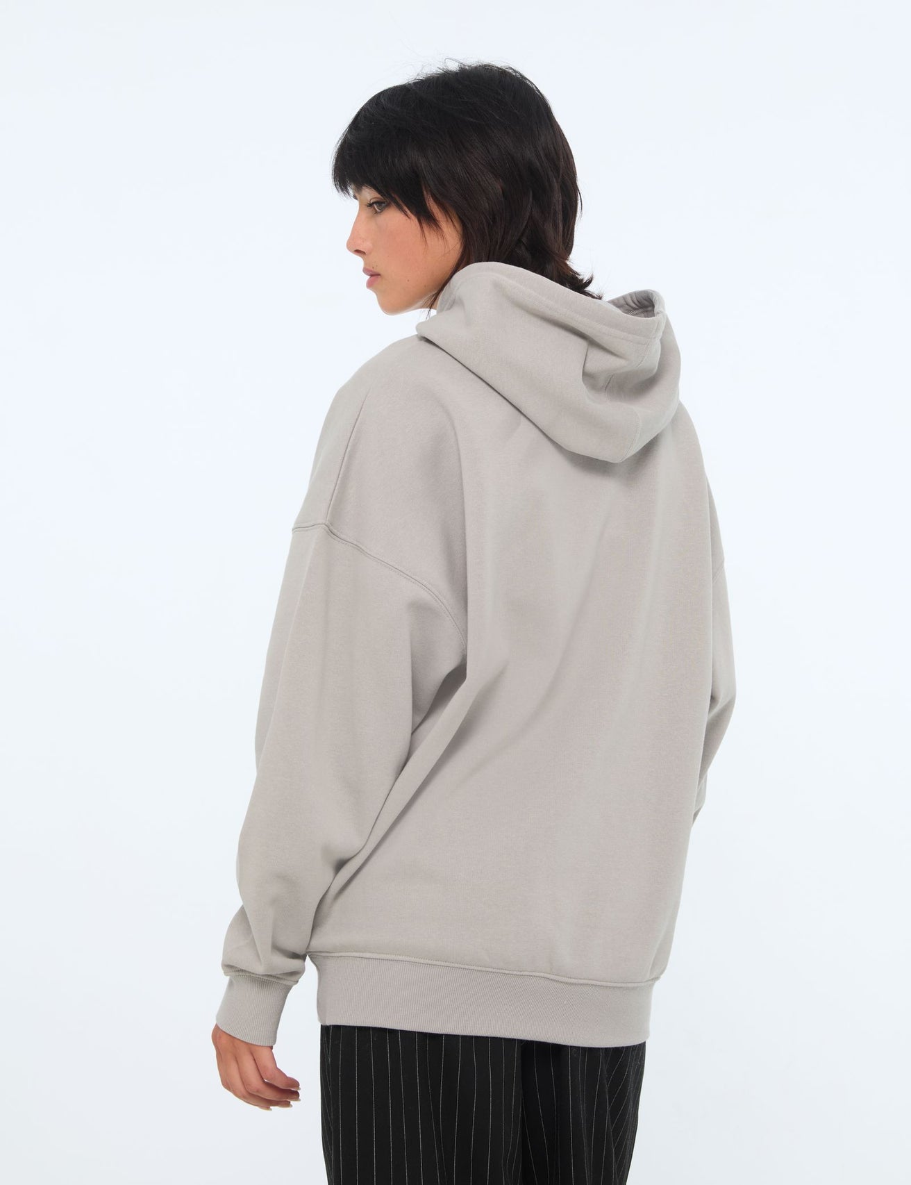 Sweatshirt oversize gris clair - Image 2