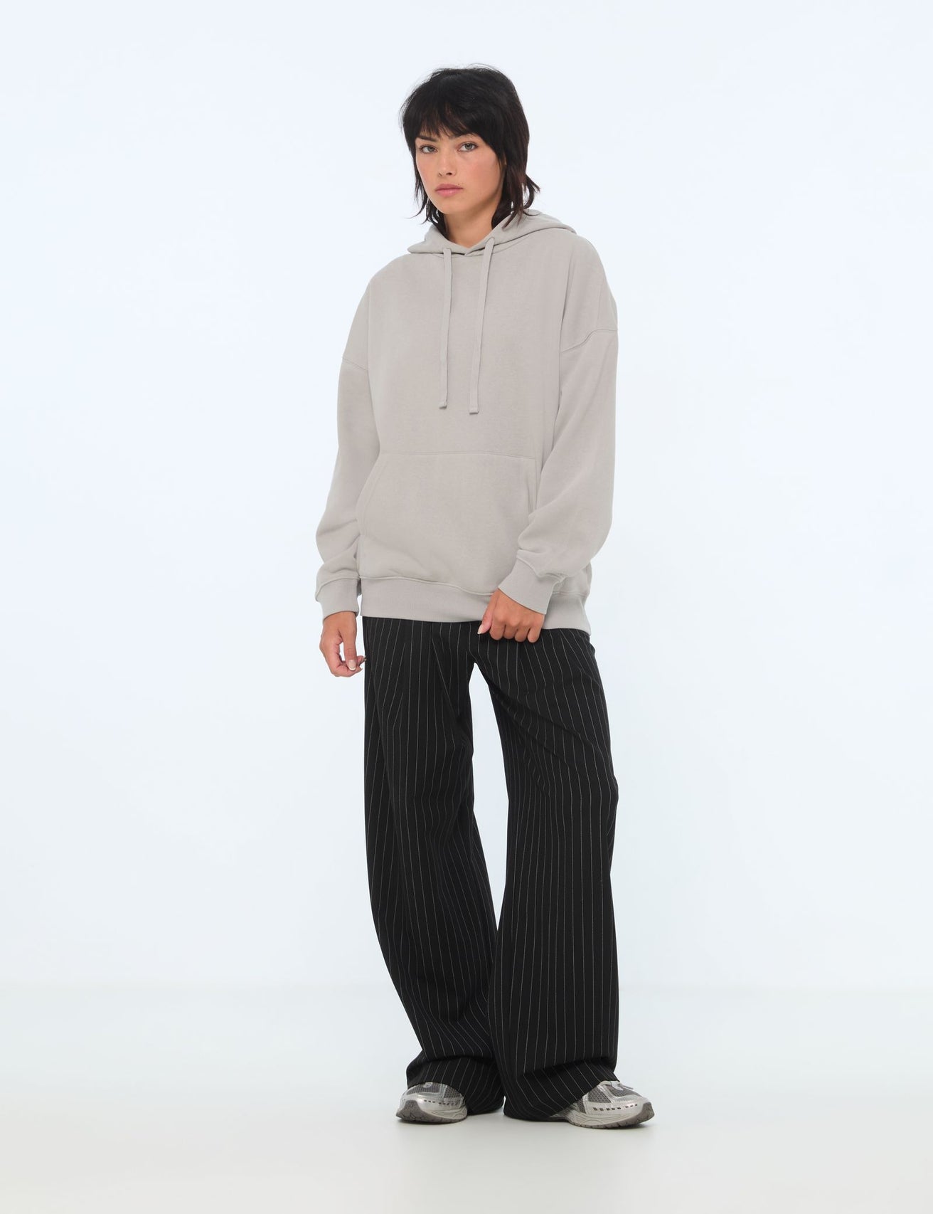 Sweatshirt oversize gris clair - Image 3