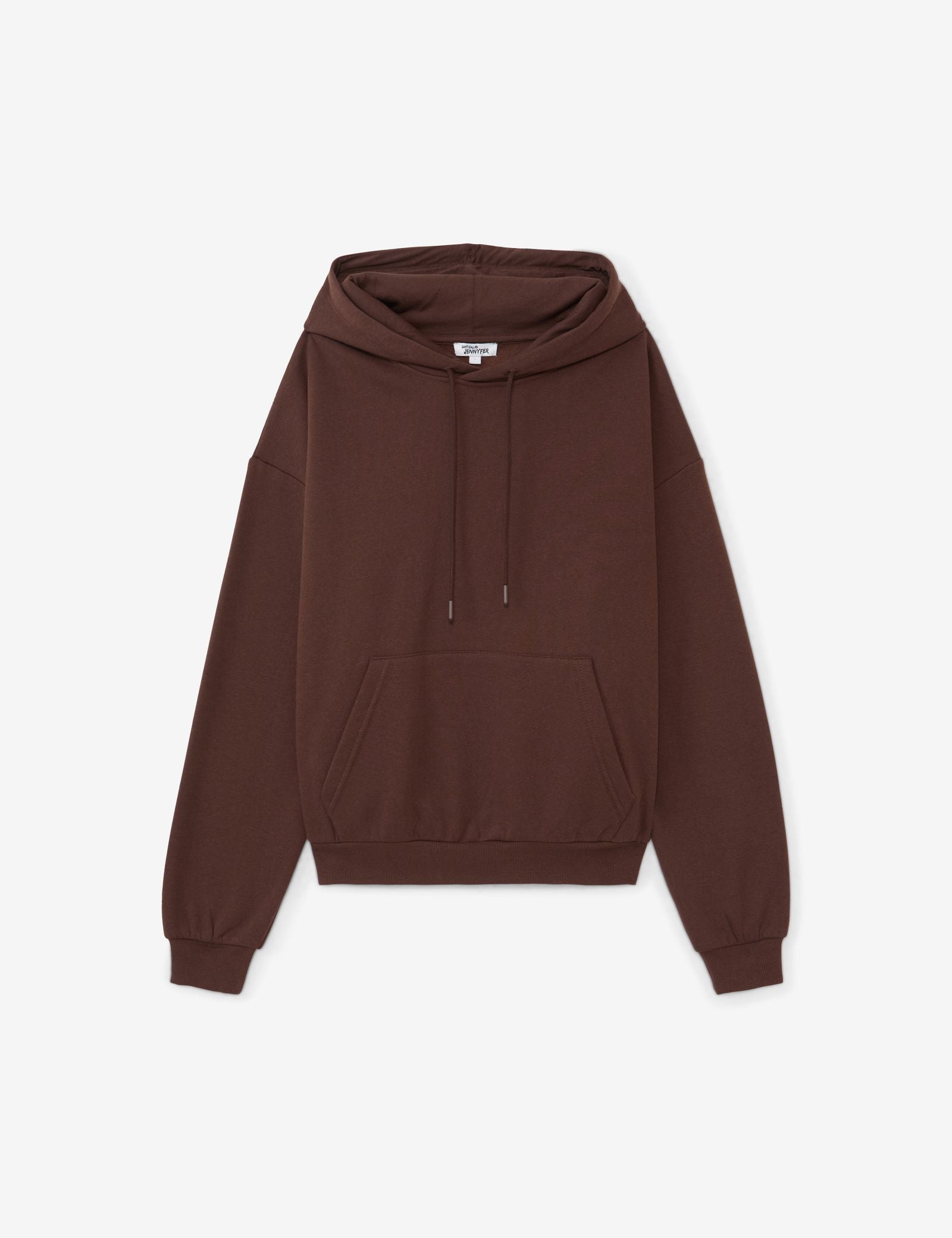 Sweatshirt à capuche marron foncé