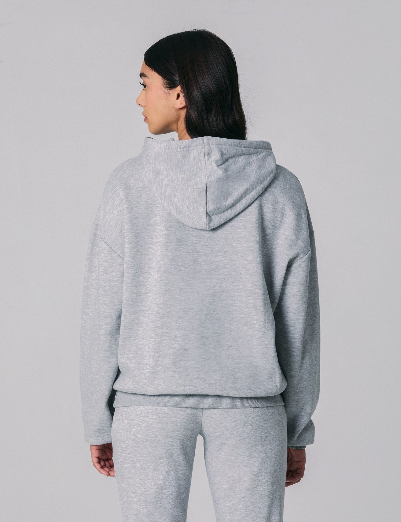 Sweatshirt à capuche gris chiné - Image 2