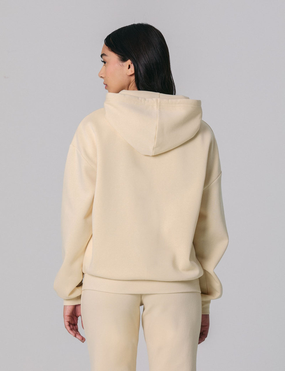 Sweatshirt à capuche beige clair