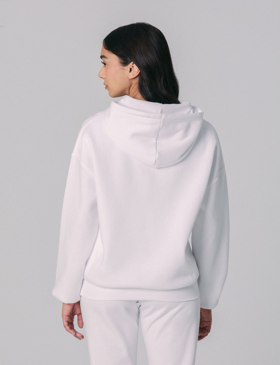 Sweatshirt à capuche blanc