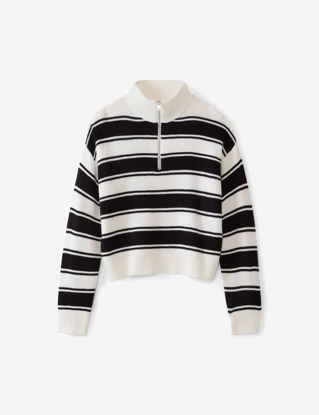 Pull en maille noir et blanc