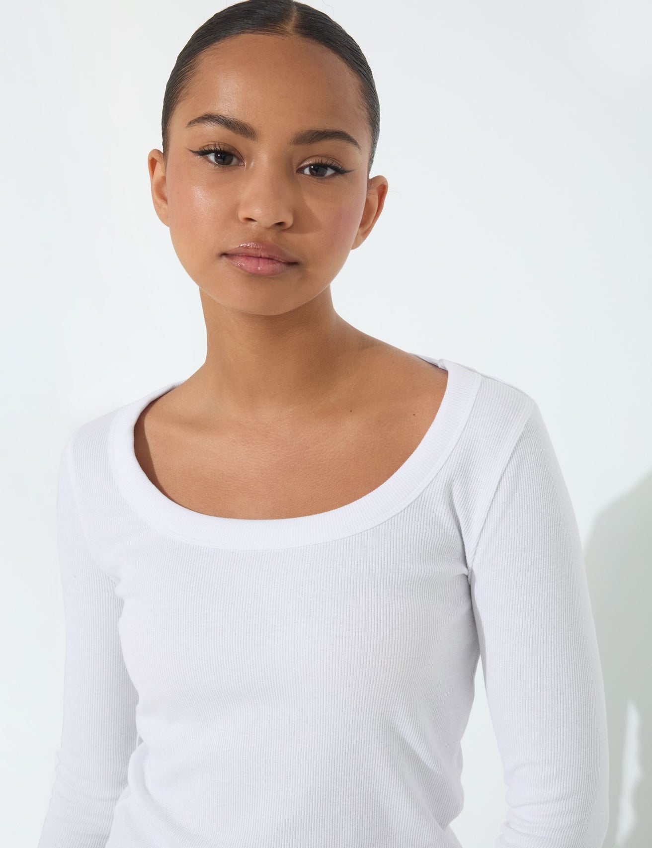 T-shirt en maille blanc - Image 1