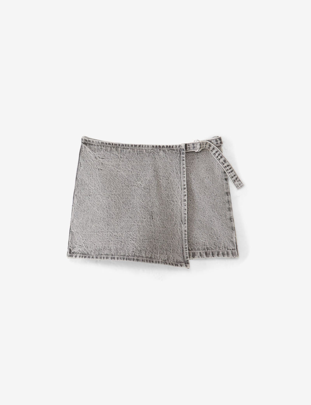 Short mini jupe en jean gris