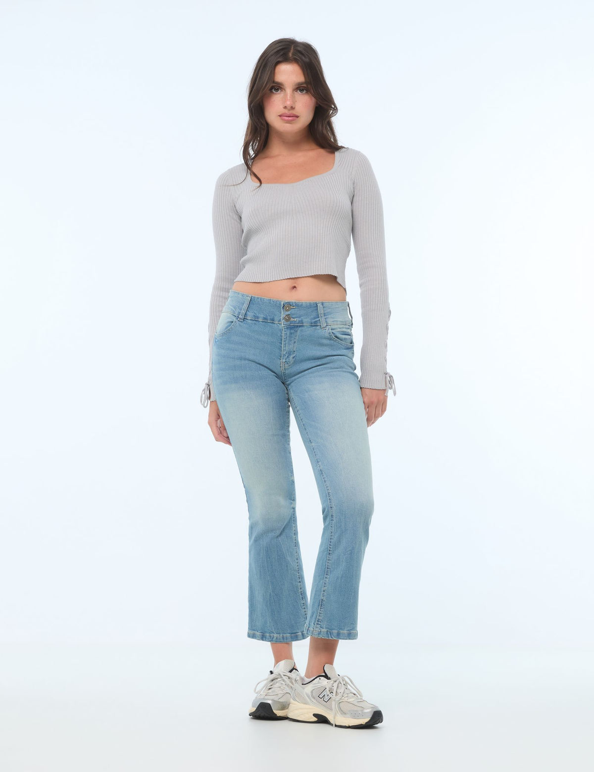 Jean flare low waist bleu