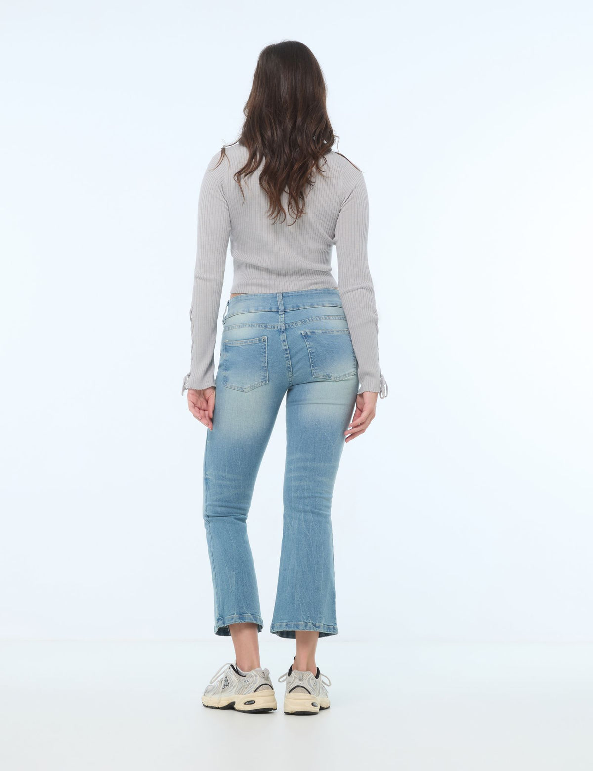 Jean flare low waist bleu