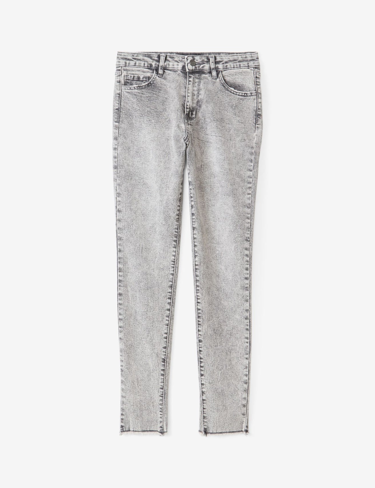 Jean skinny taille medium gris - Image 1