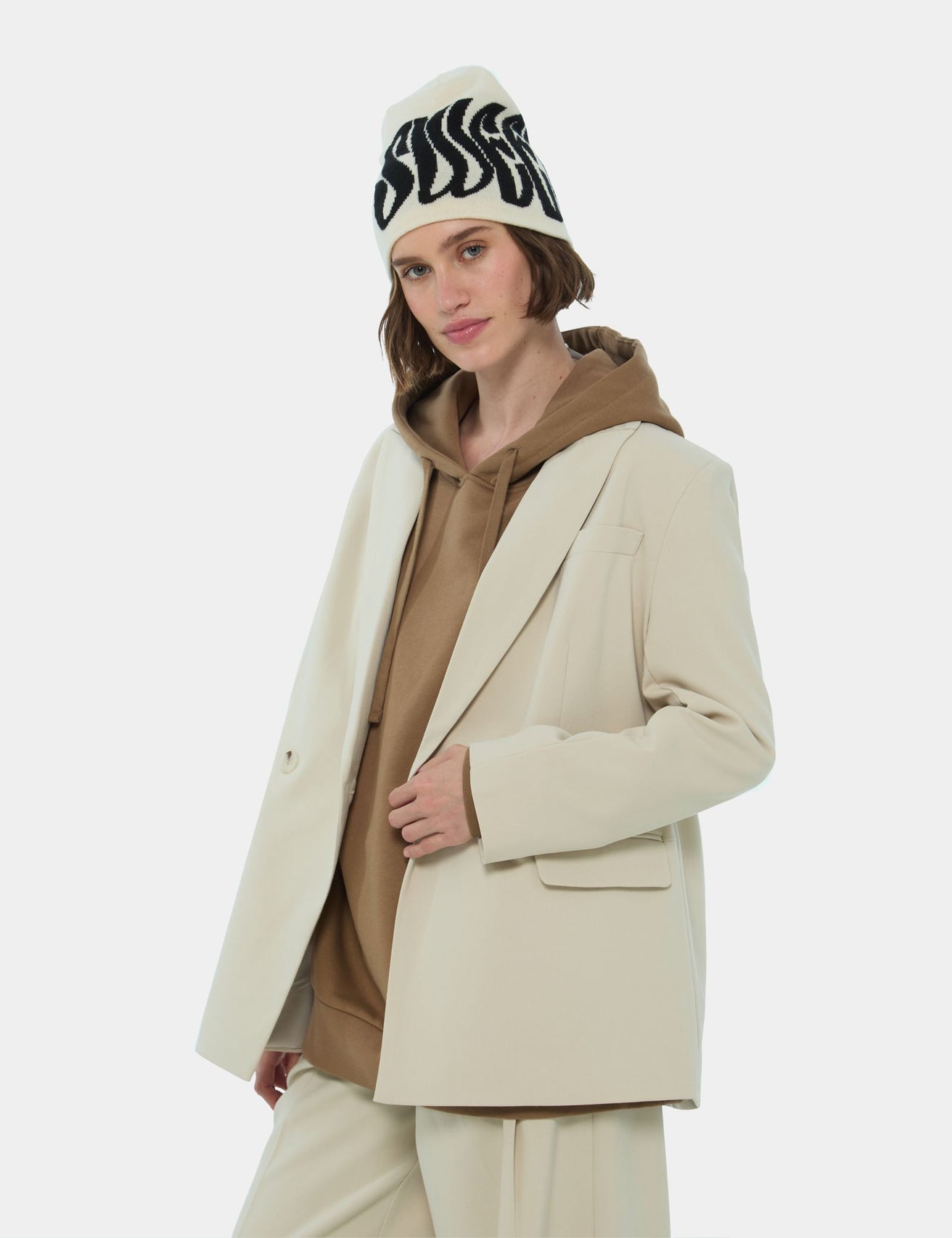 Veste blazer oversize creme - Image 2