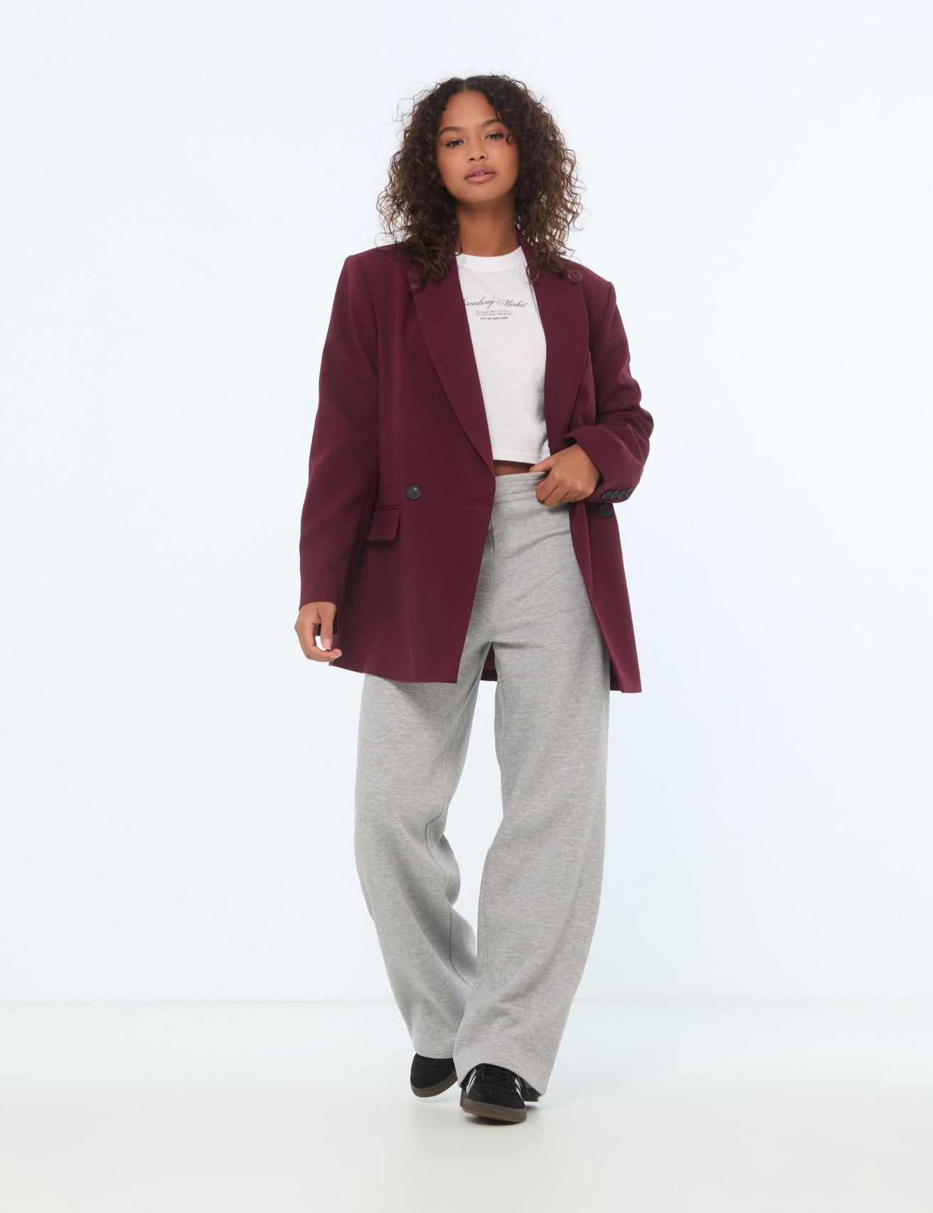 Veste blazer oversize prune - Image 3