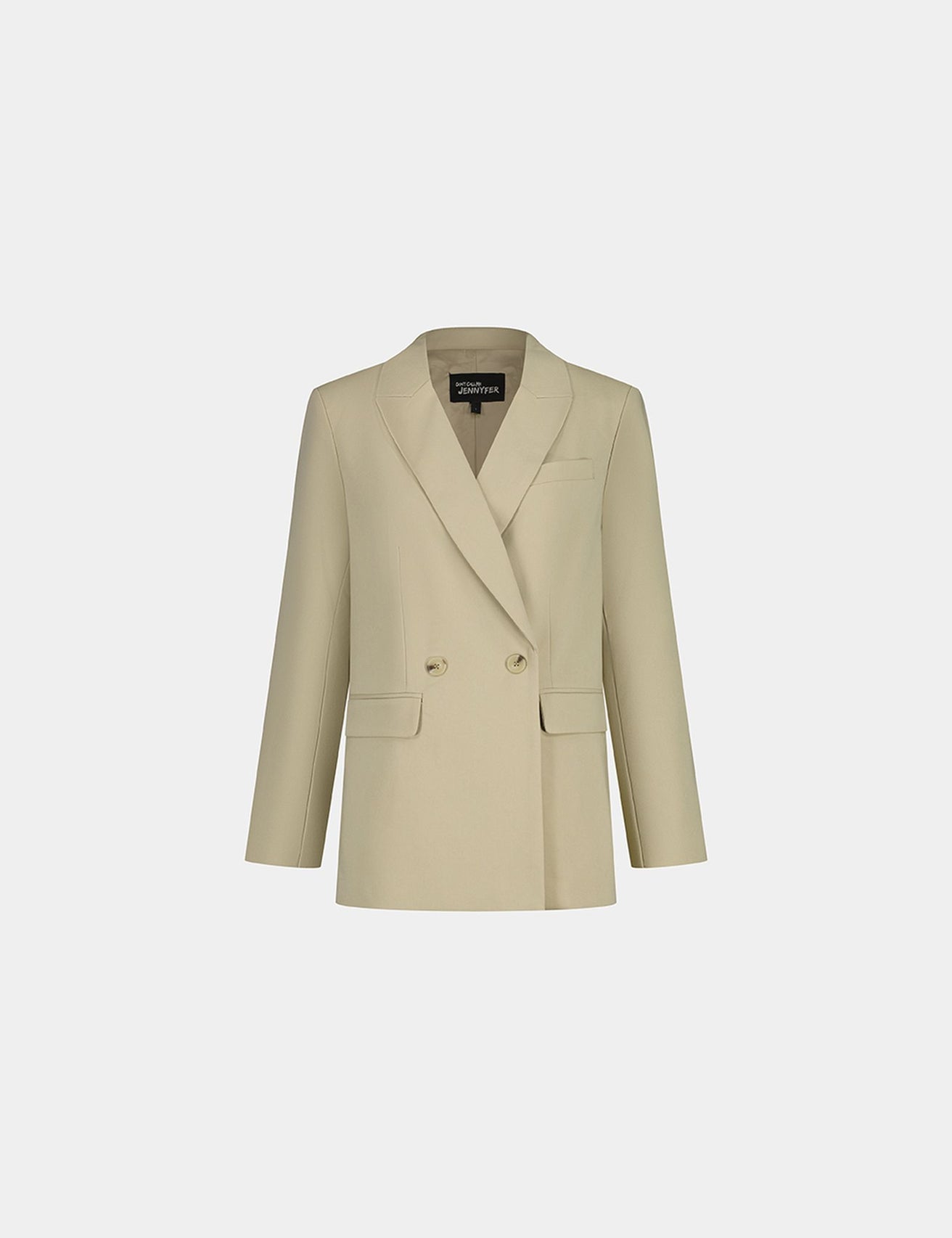 Veste blazer oversize beige kaki - Image 4